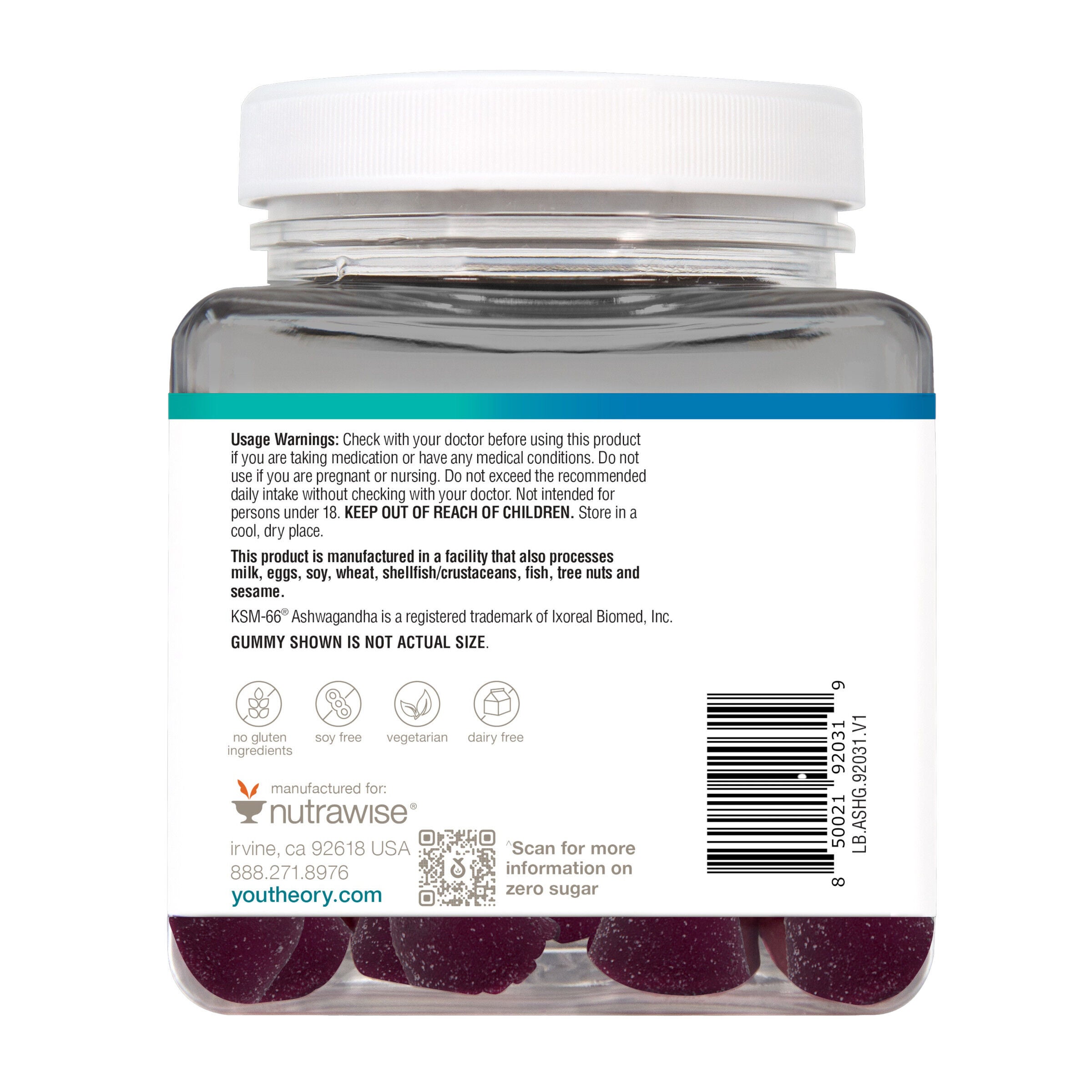 Ashwagandha Gummies - Blueberry (60 Gummies)  | GNC