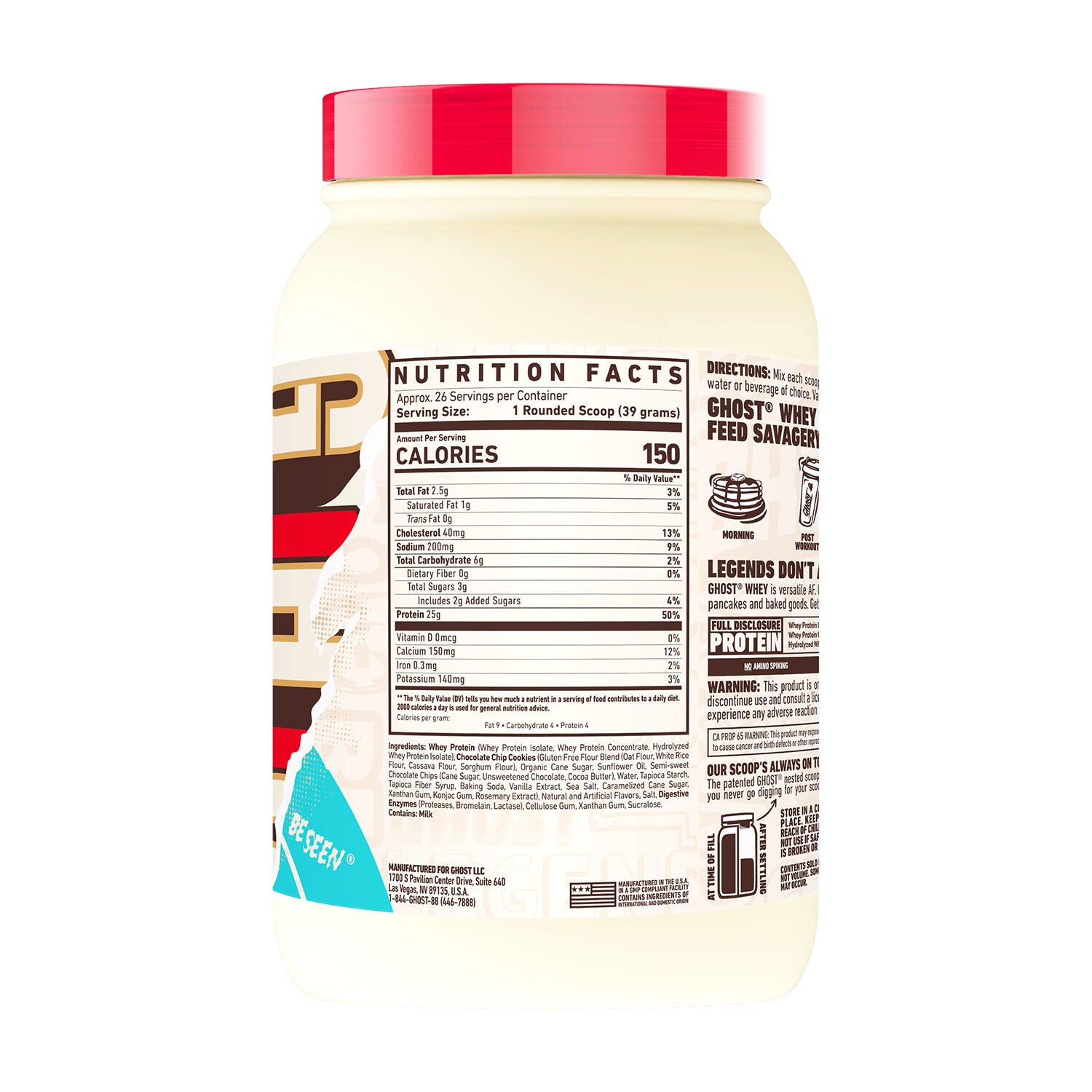 WHEY - Chocolate Chip Cookies (26 Servings) Chocolate Chip Cookies | GNC