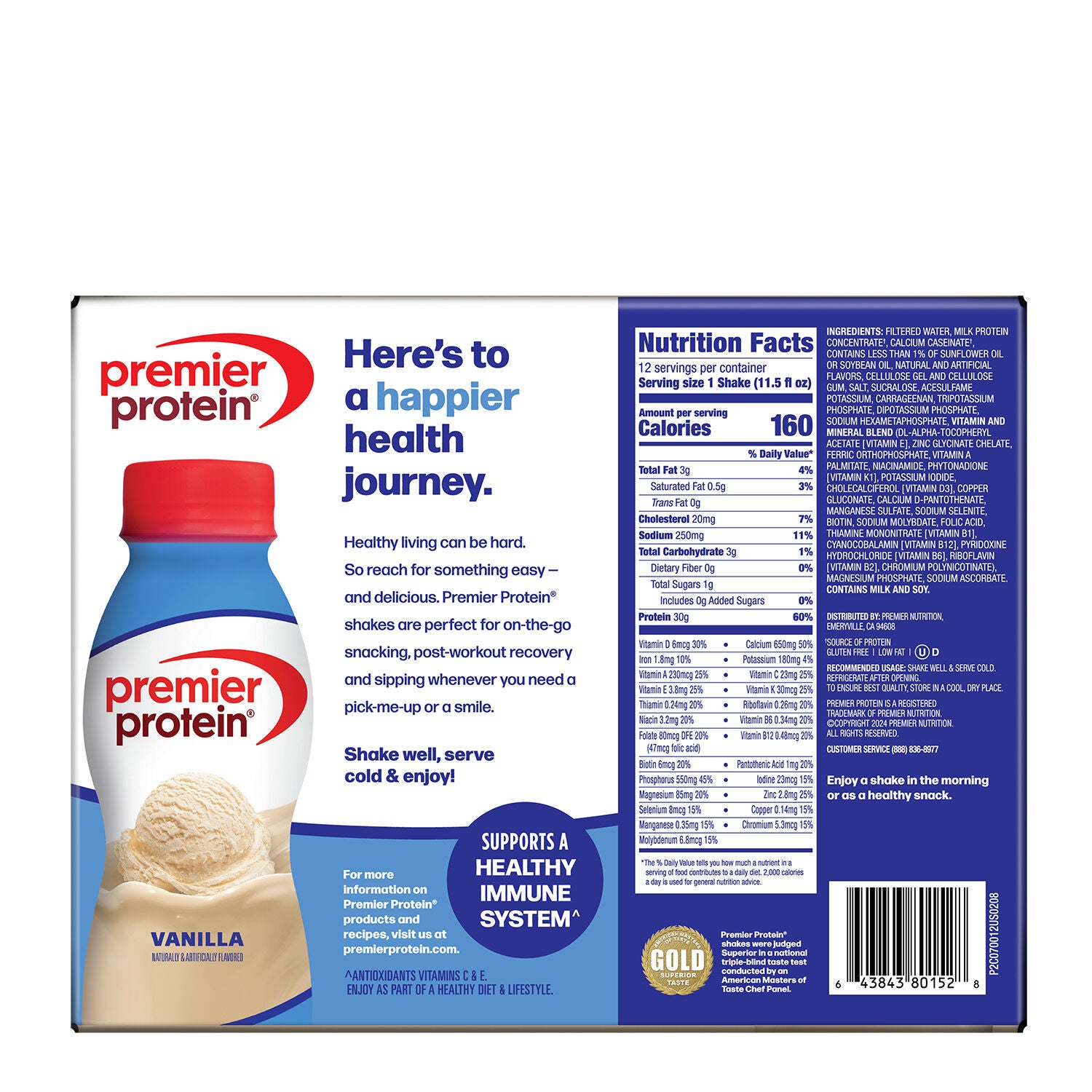 Protein Shake - Vanilla (12 Servings) Vanilla | GNC