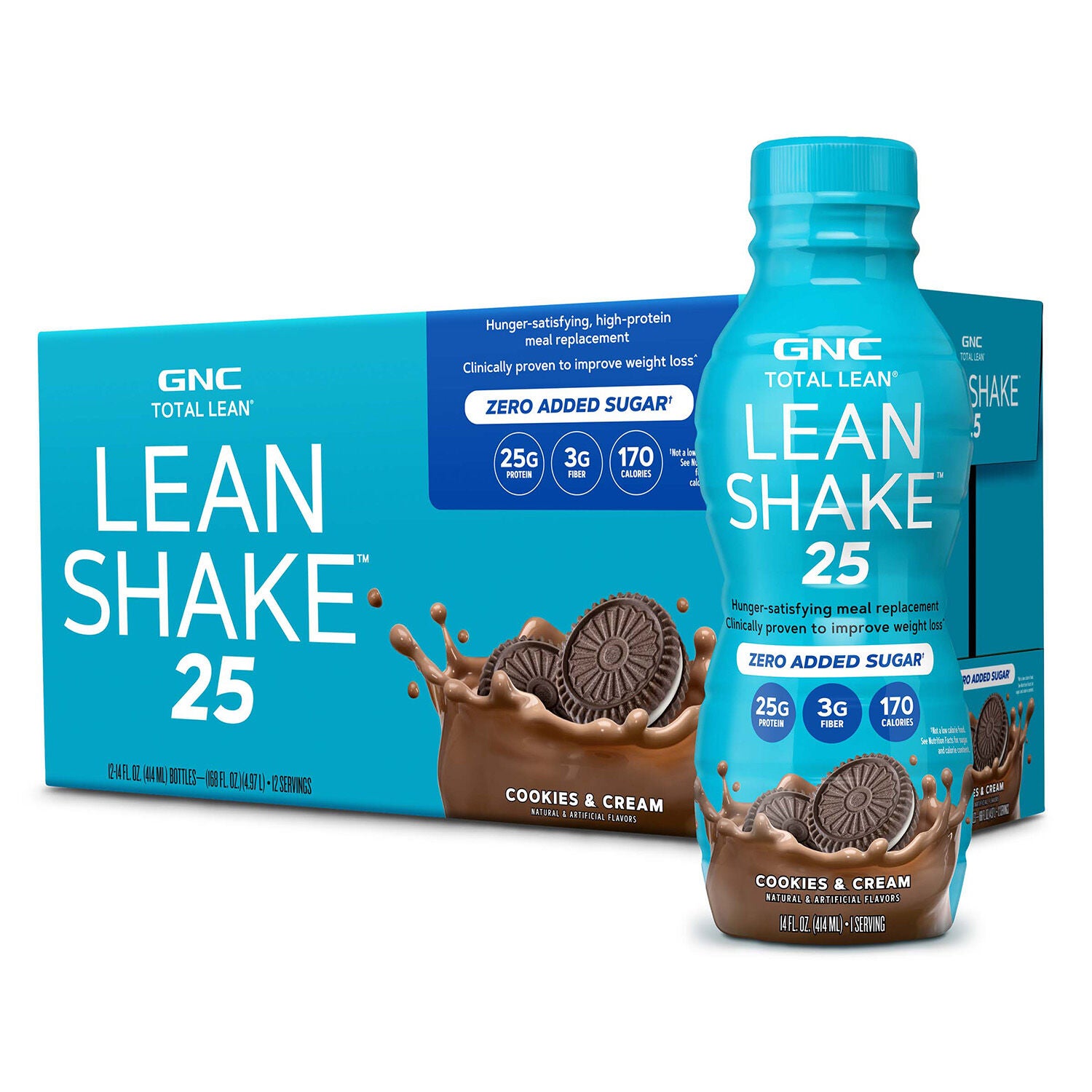 Lean Shake - Cookies &amp; Cream - 14oz. &#40;12 Bottles&#41; Cookies &amp; Cream | GNC