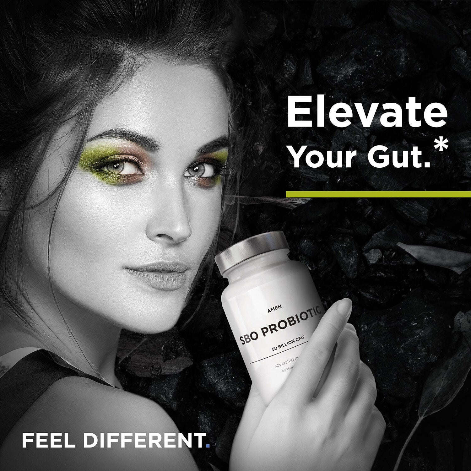 Amen SBO Probiotic 50 Billion CFU &amp; Prebiotics - Vegan Supplement - 60 Veggie Capsules (30 Servings)  | GNC