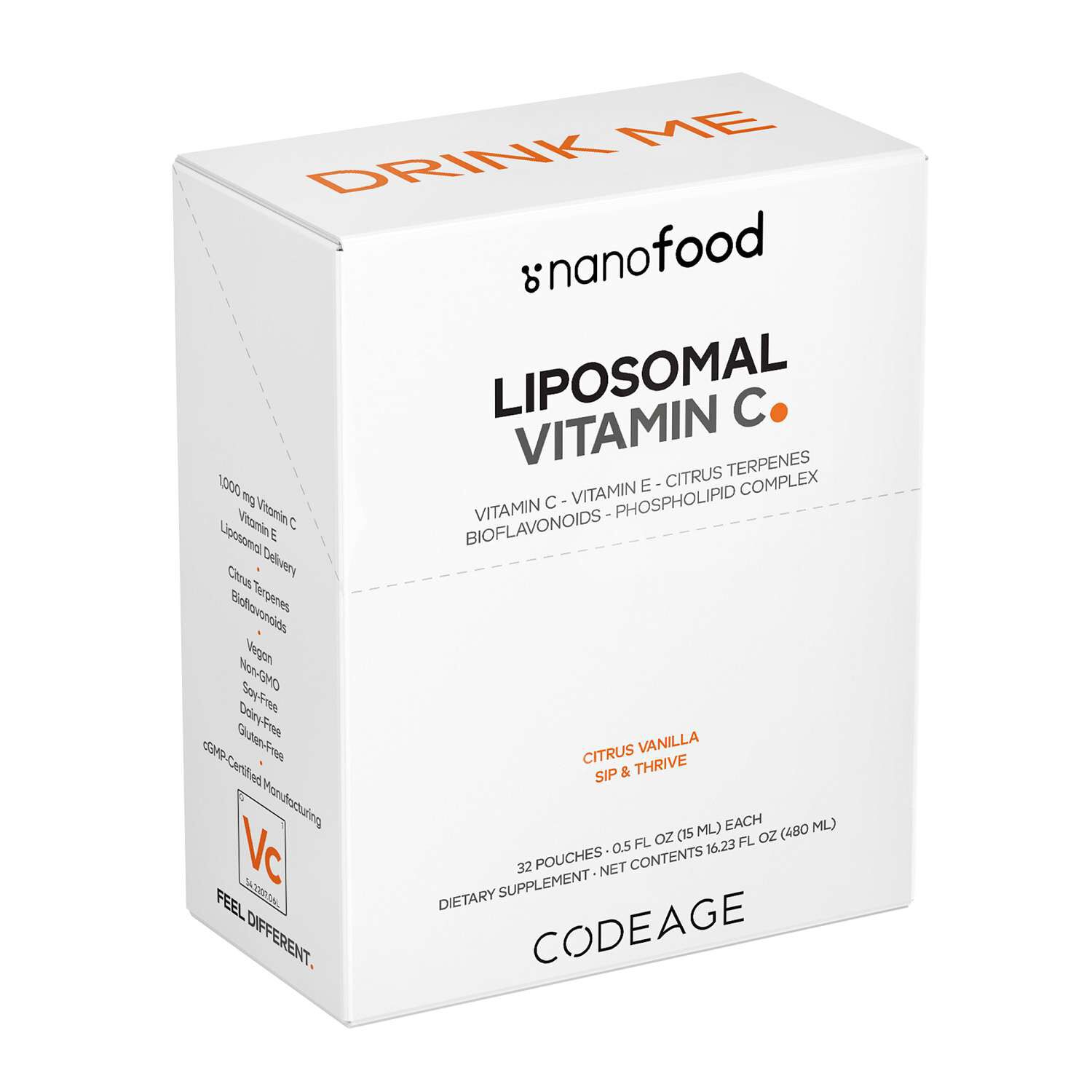Liposomal Vitamin C Sachet - Citrus Vanilla - 32 Pouches (32 Servings)