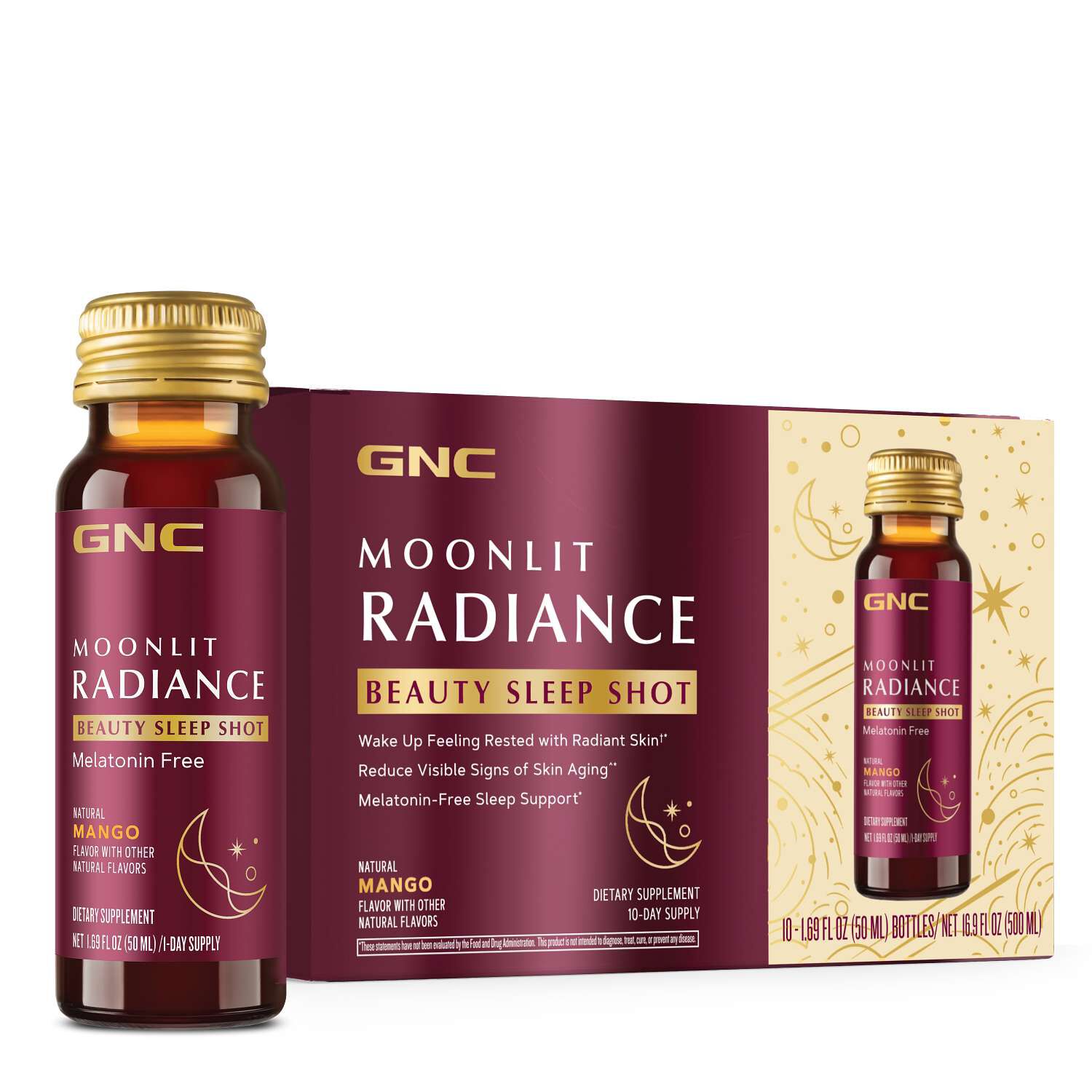 Moonlit Radiance Beauty Sleep Shot - Mango - 10 Bottles (10 Servings) | GNC