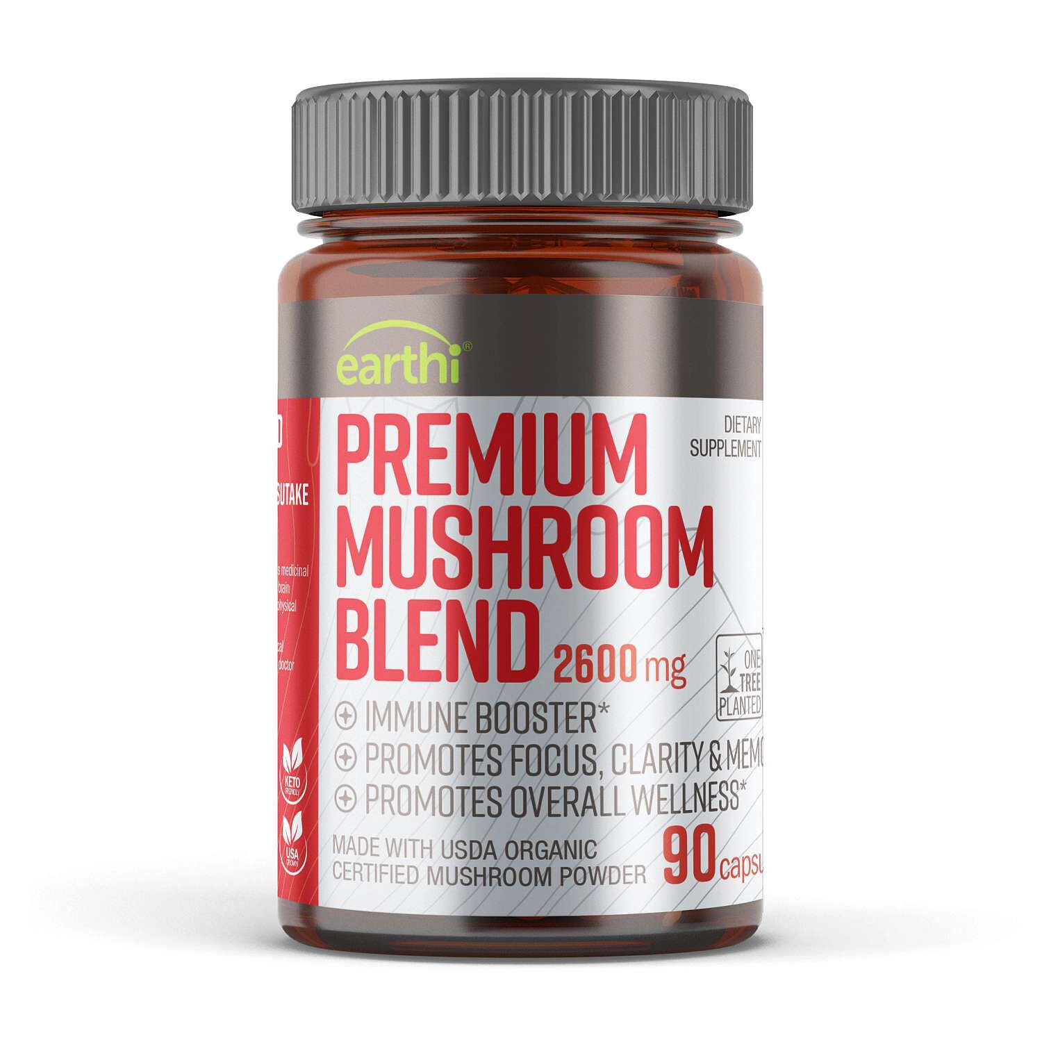 Premium Mushroom Blend 2600mg - 90 Capsules (30 Servings)