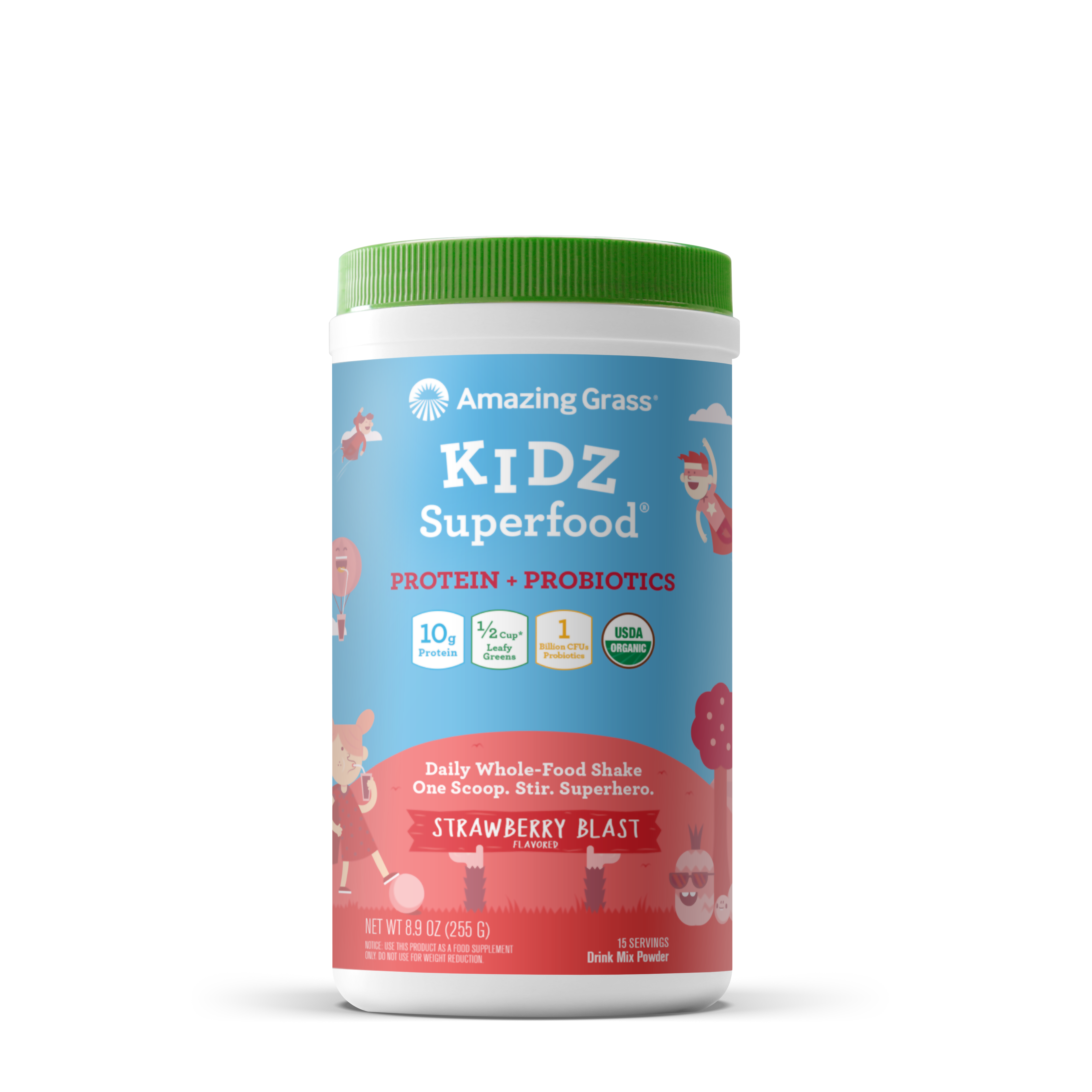 Kidz Superfood Protein + Probiotics - Strawberry Blast (15 Servings)  | GNC