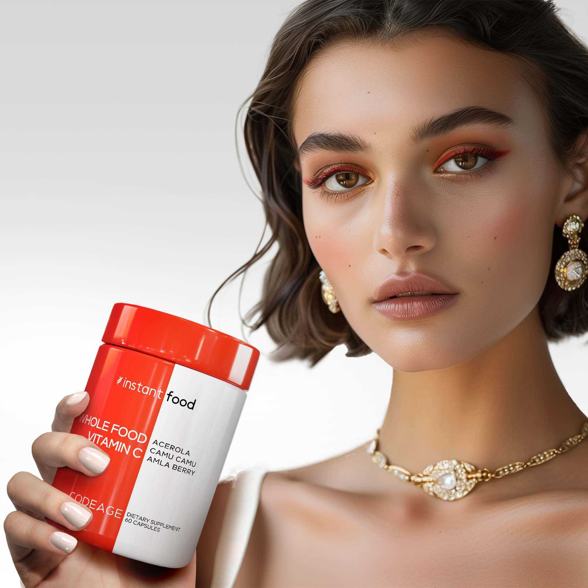 Whole Food Vitamin C - 60 Capsules (30 Servings)  | GNC