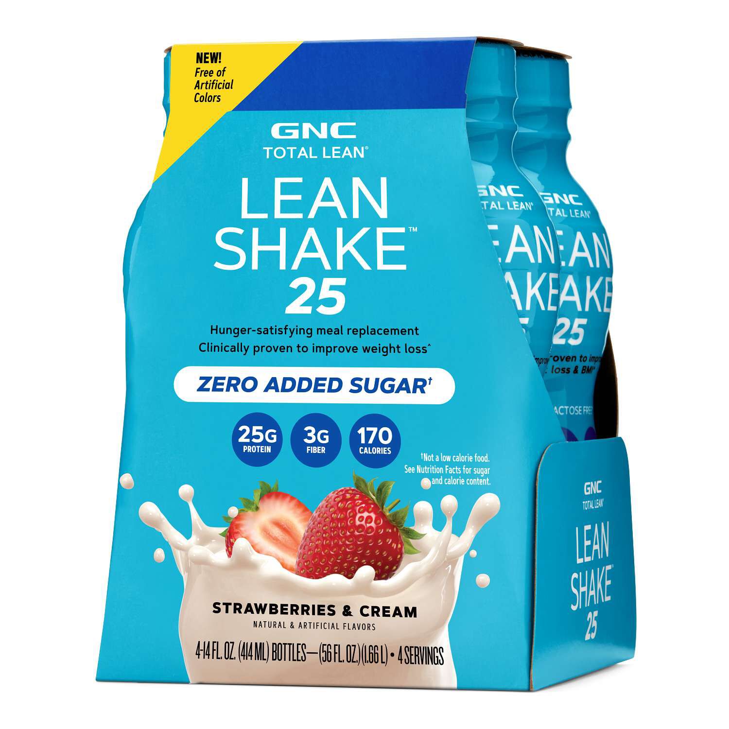 Lean Shake&trade; 25 - Strawberries and Cream - 14oz. (4 Bottles) Strawberries and Cream | GNC