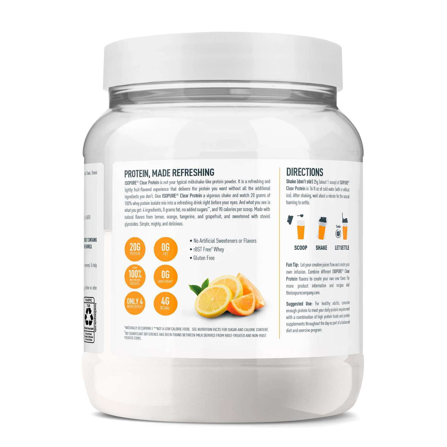 Clear Protein Powder - Citrus Lemonade (14 Servings)