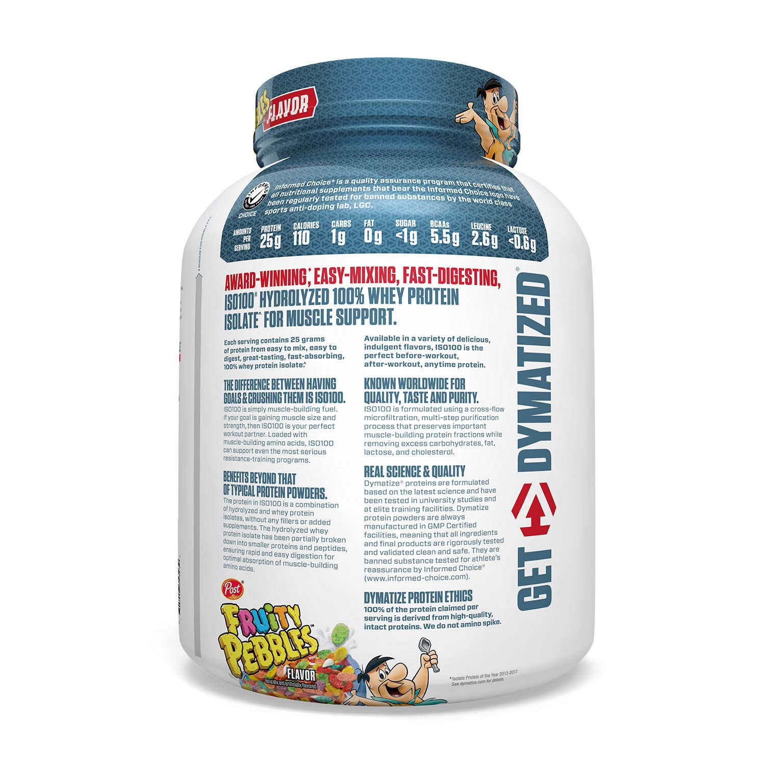 Dymatize ISO 100 Whey Protein Isolate Fruity Pebbles 5 lbs.