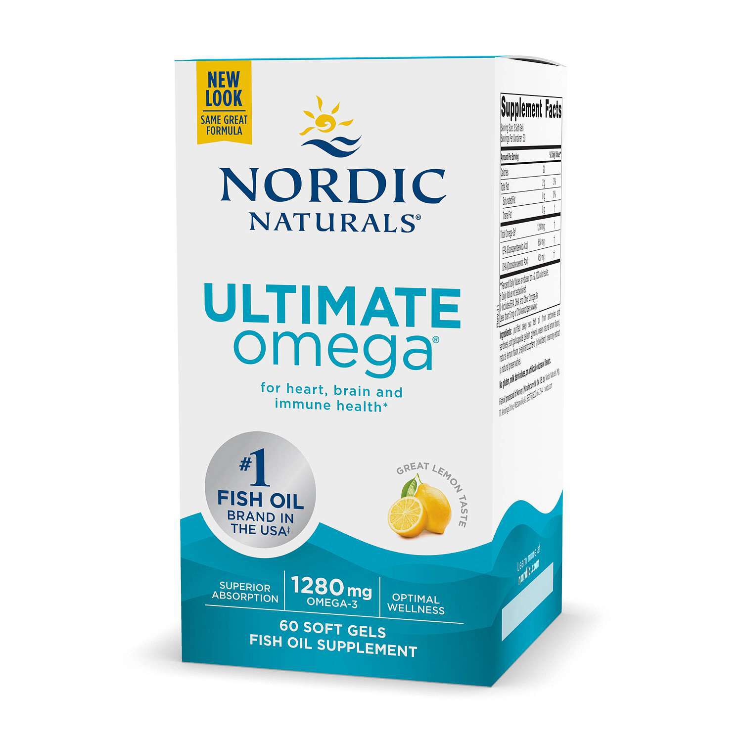 Ultimate Omega&reg; Soft Gels - Lemon - 60 Softgels (30 Servings)