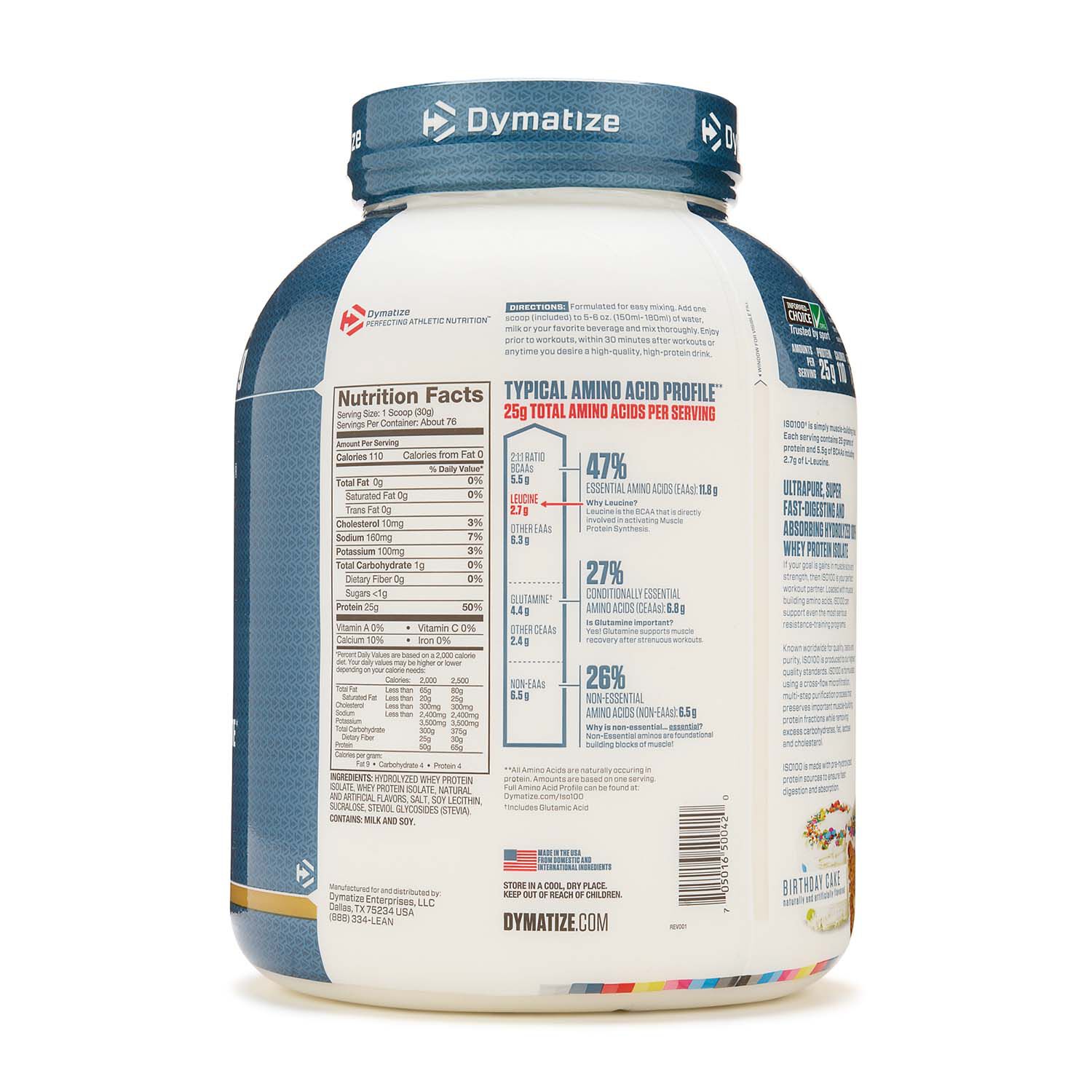 ISO100&reg; Hydrolyzed Protein Powder - Birthday Cake (76 Servings) Birthday Cake | GNC