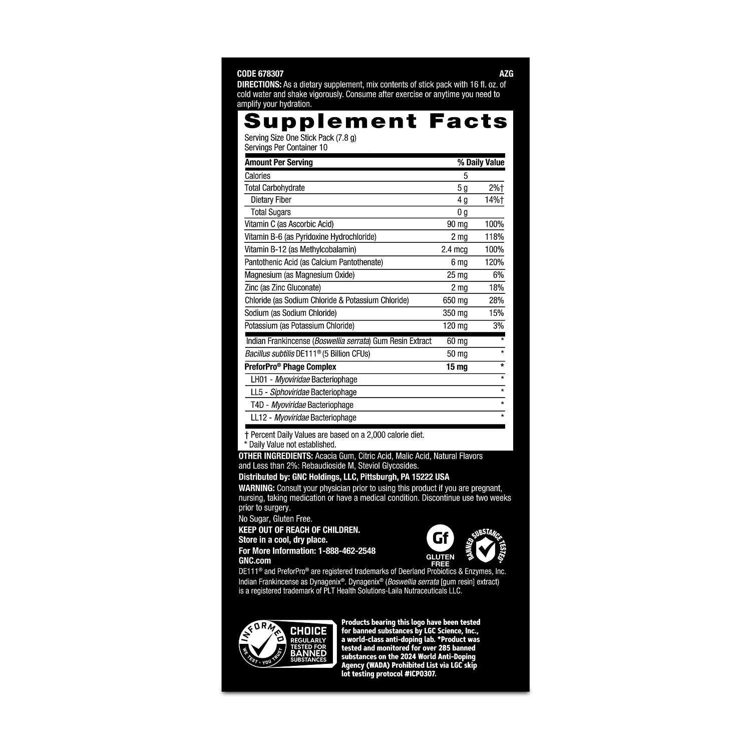 Amplified Hydration - Lemon Lime (10 Stick Packs)