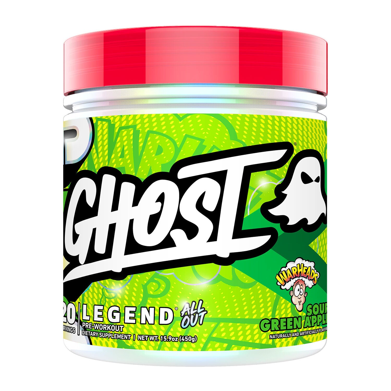 LEGEND&reg; ALL OUT V2 Pre-Workout - Warheads Sour Green Apple (20 Servings)  | GNC