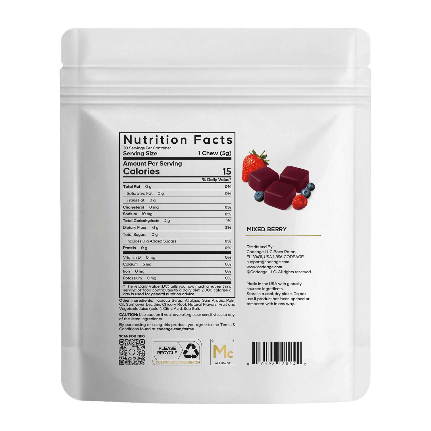 Miracle Candy - Mixed Berry - 30 Soft Chews (30 Servings)