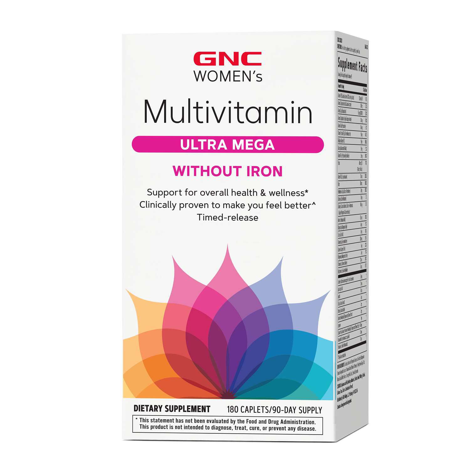 Multivitamin Ultra Mega Without Iron - 180 Caplets (90 Servings)