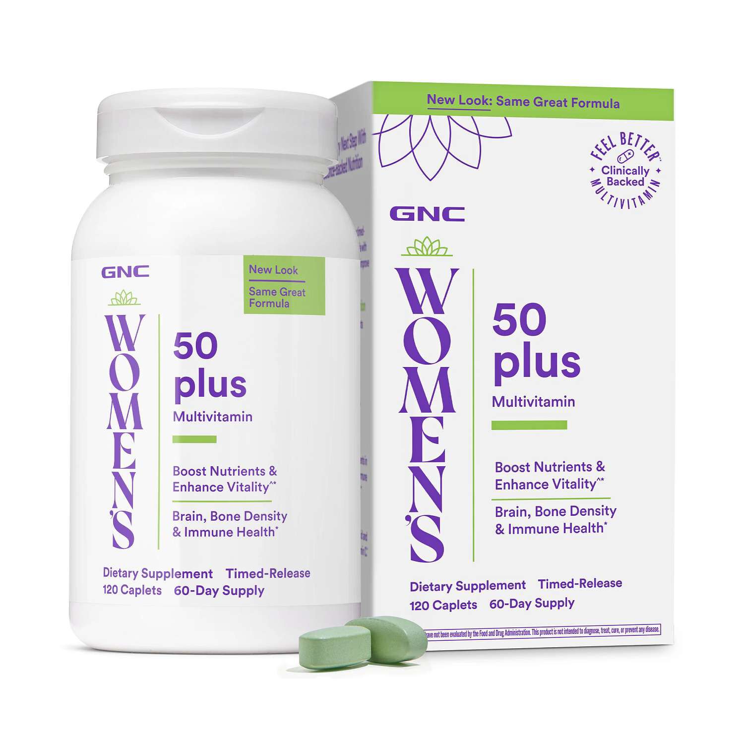 50+ Multivitamin V2 - 120 Caplets (60 Servings)  | GNC