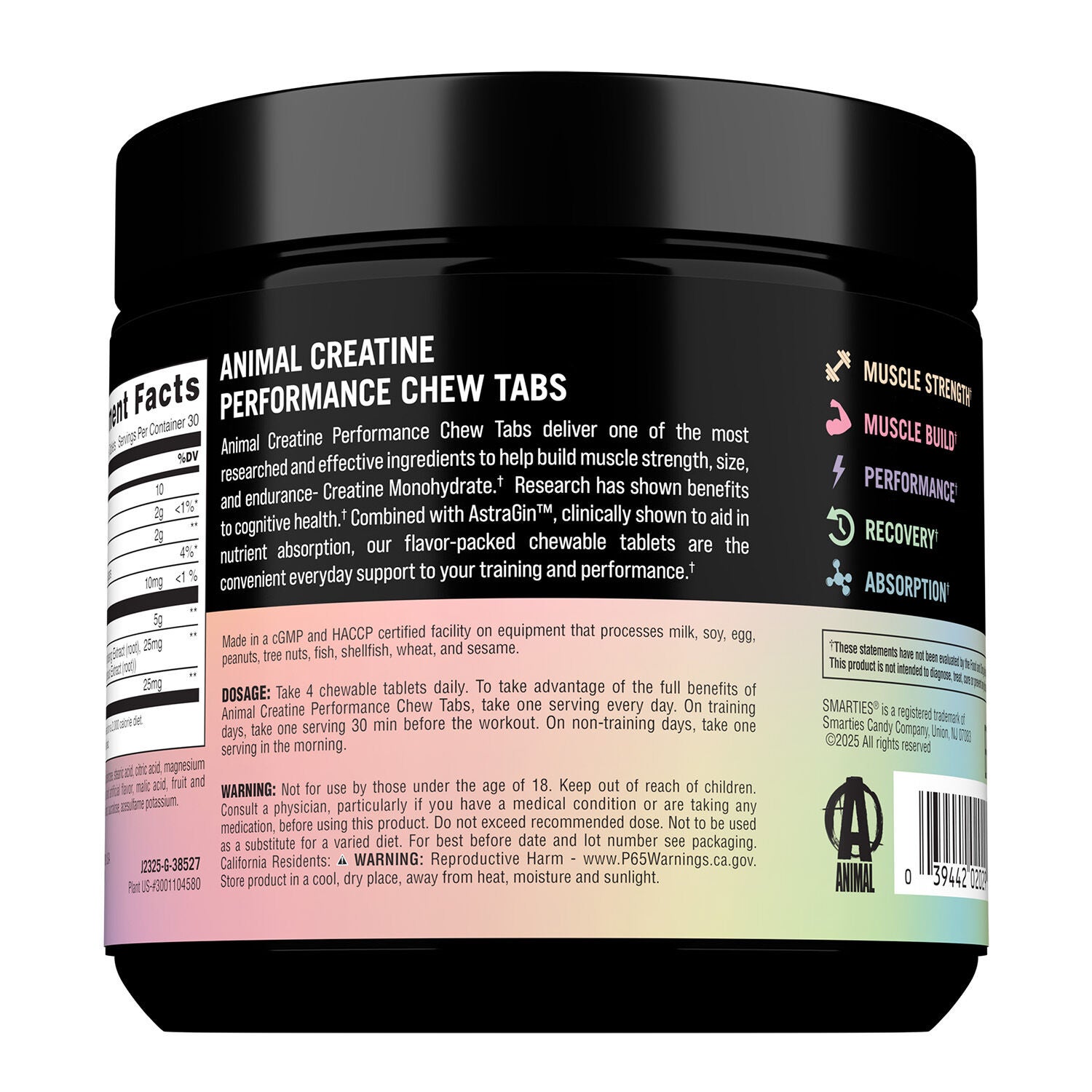 Animal Creatine Chews Smarties Side