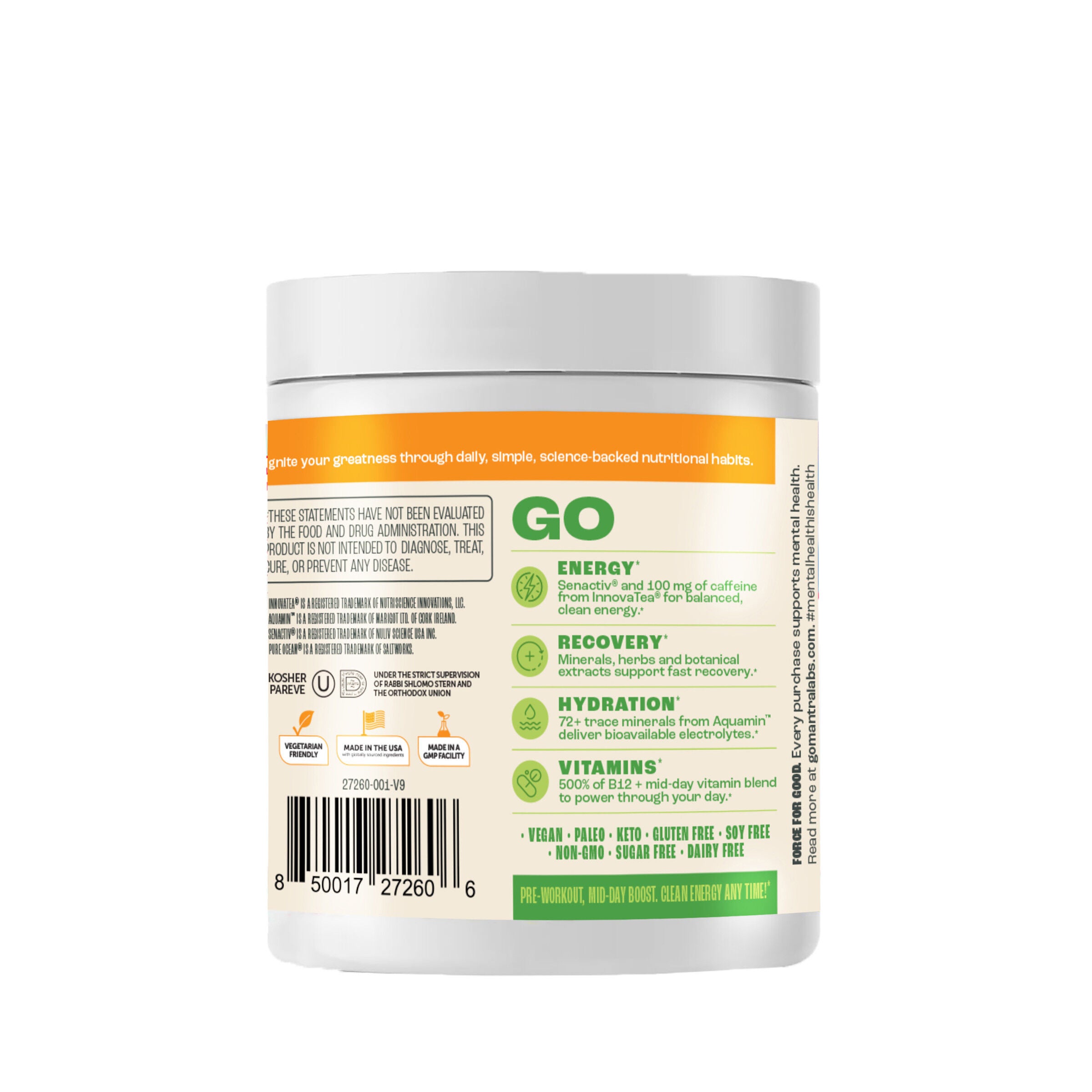 Mantra Go - Tropical Berry - 4.1 oz (30 Servings)  | GNC