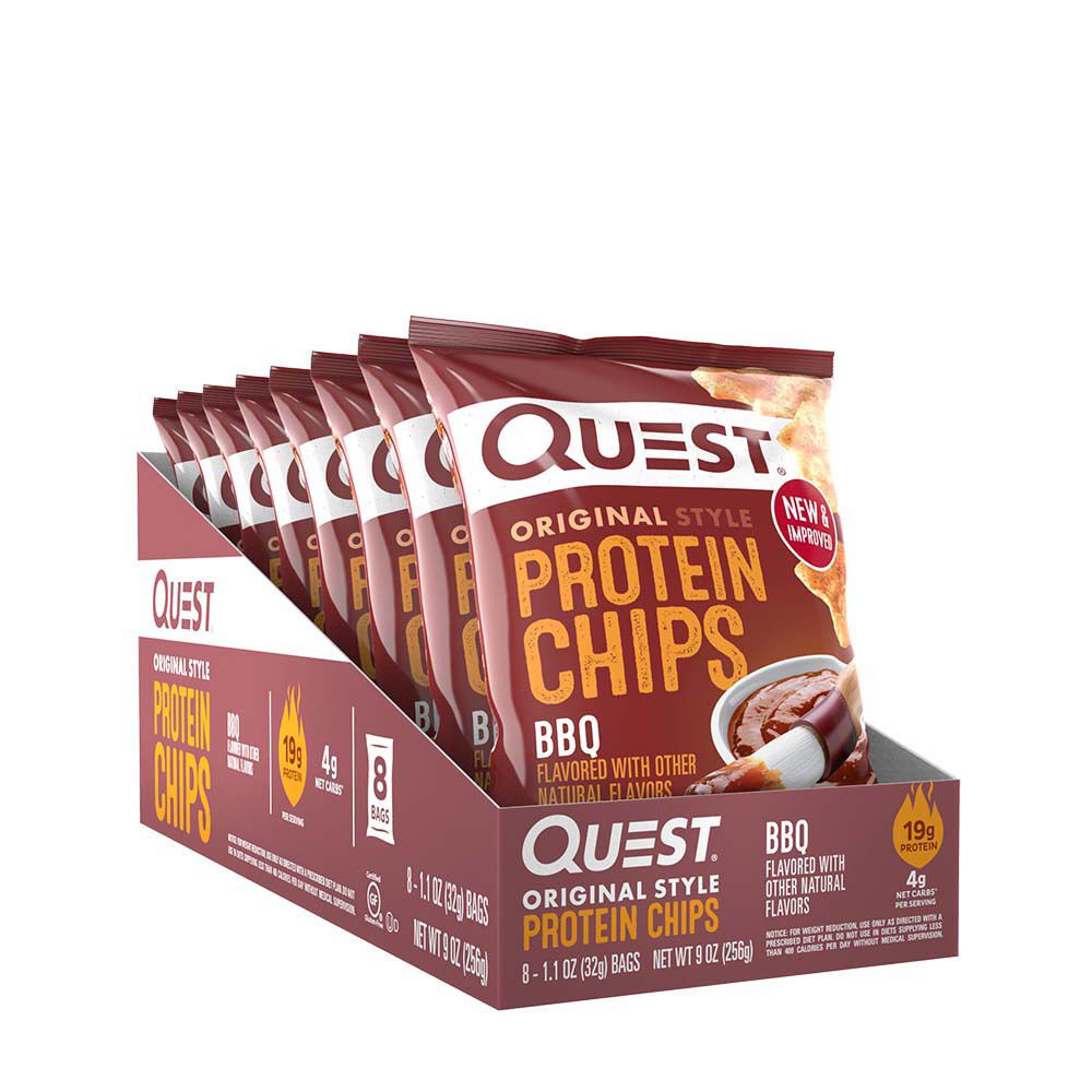 Original Style Protein Chips - BBQ (8 Bags)  | GNC