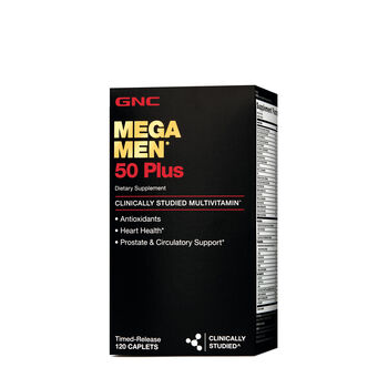 GNC Mega Men 50 Plus Multivitamin 120ct | Support Prostate & Heart ...