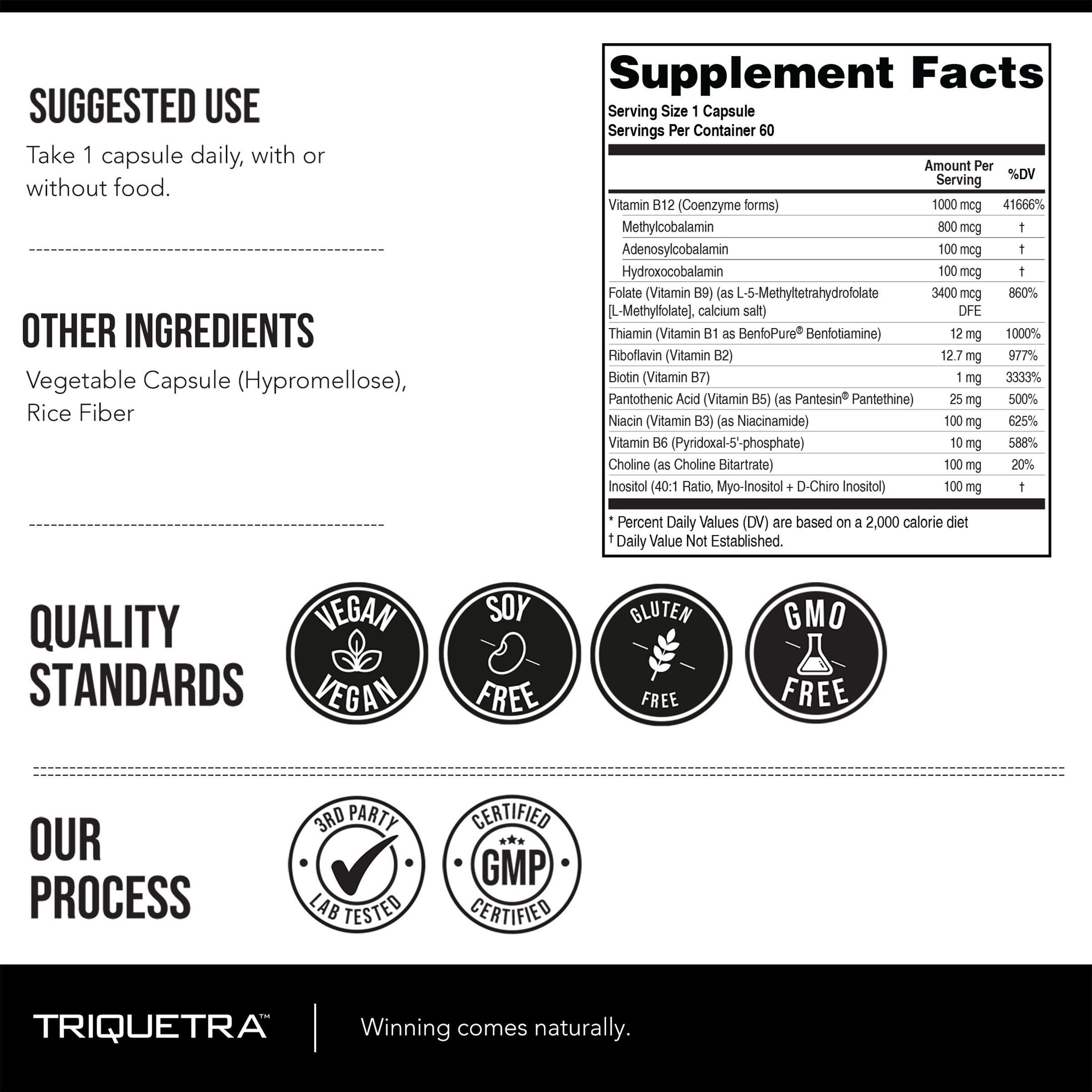 BioActive B-Complex Max Strength - 60 Capsules (60 Servings)  | GNC