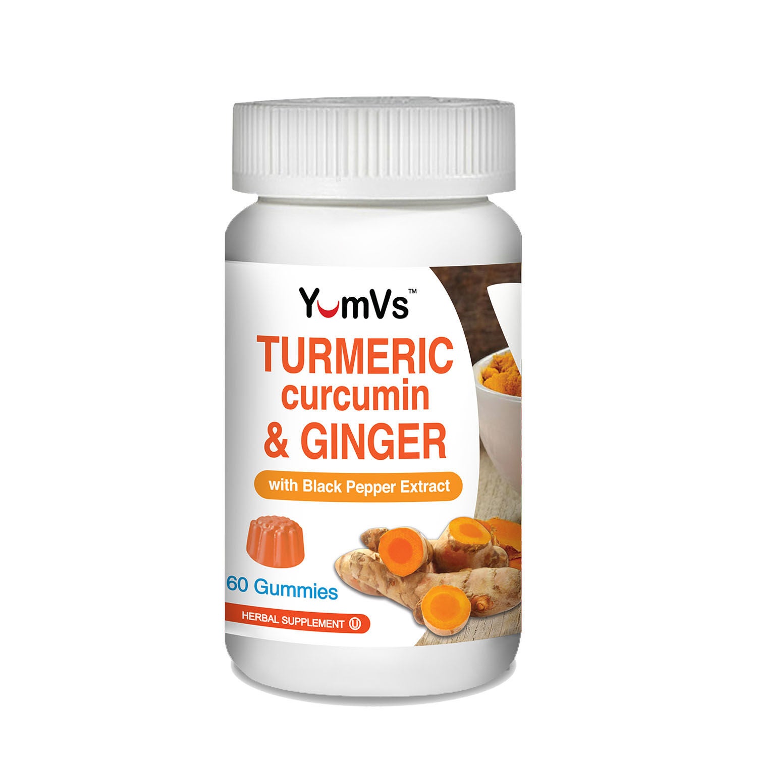 Turmeric Curcumin & Ginger - 60 Gummies (30 Servings)