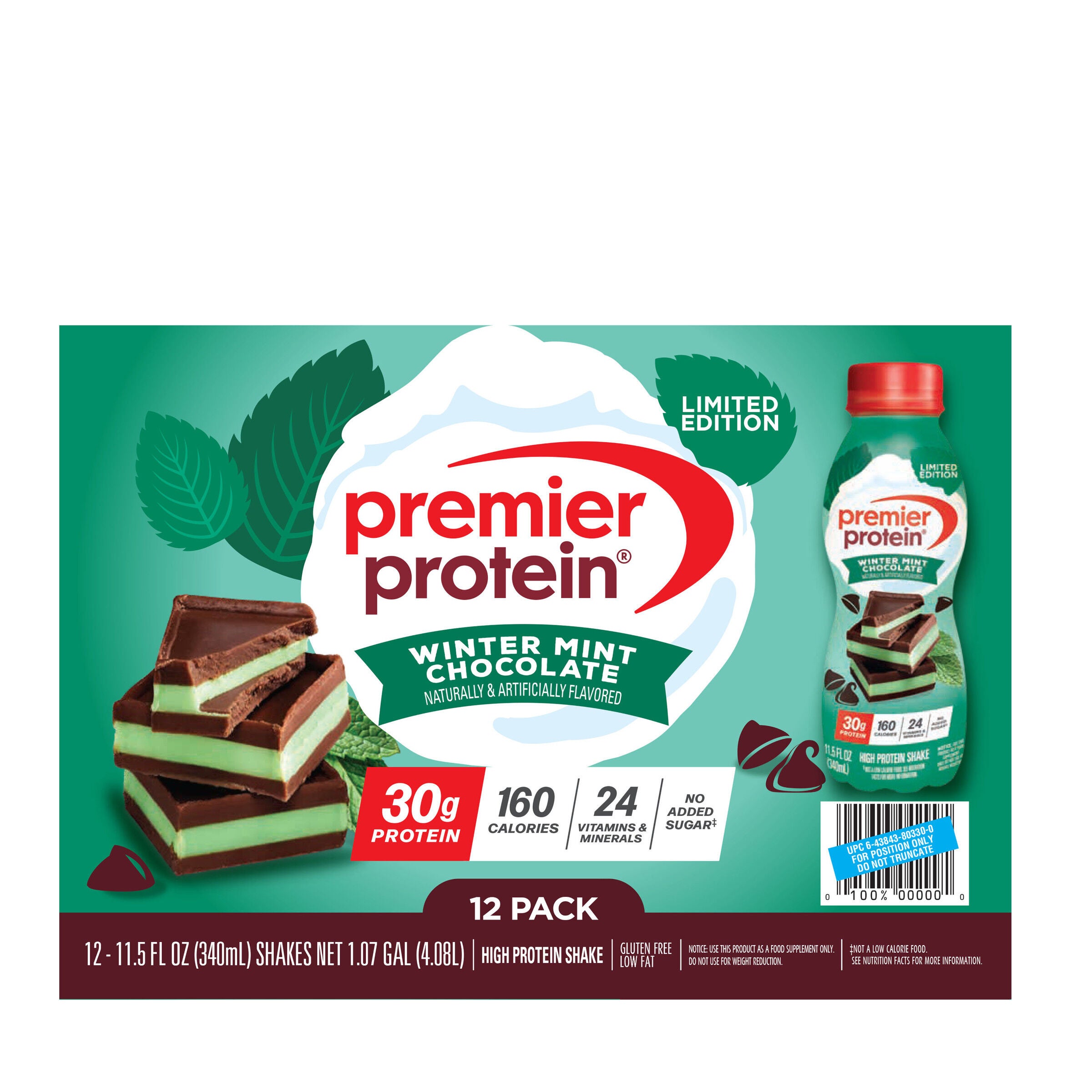 Protein Shake - Winter Mint Chocolate (12 Servings)