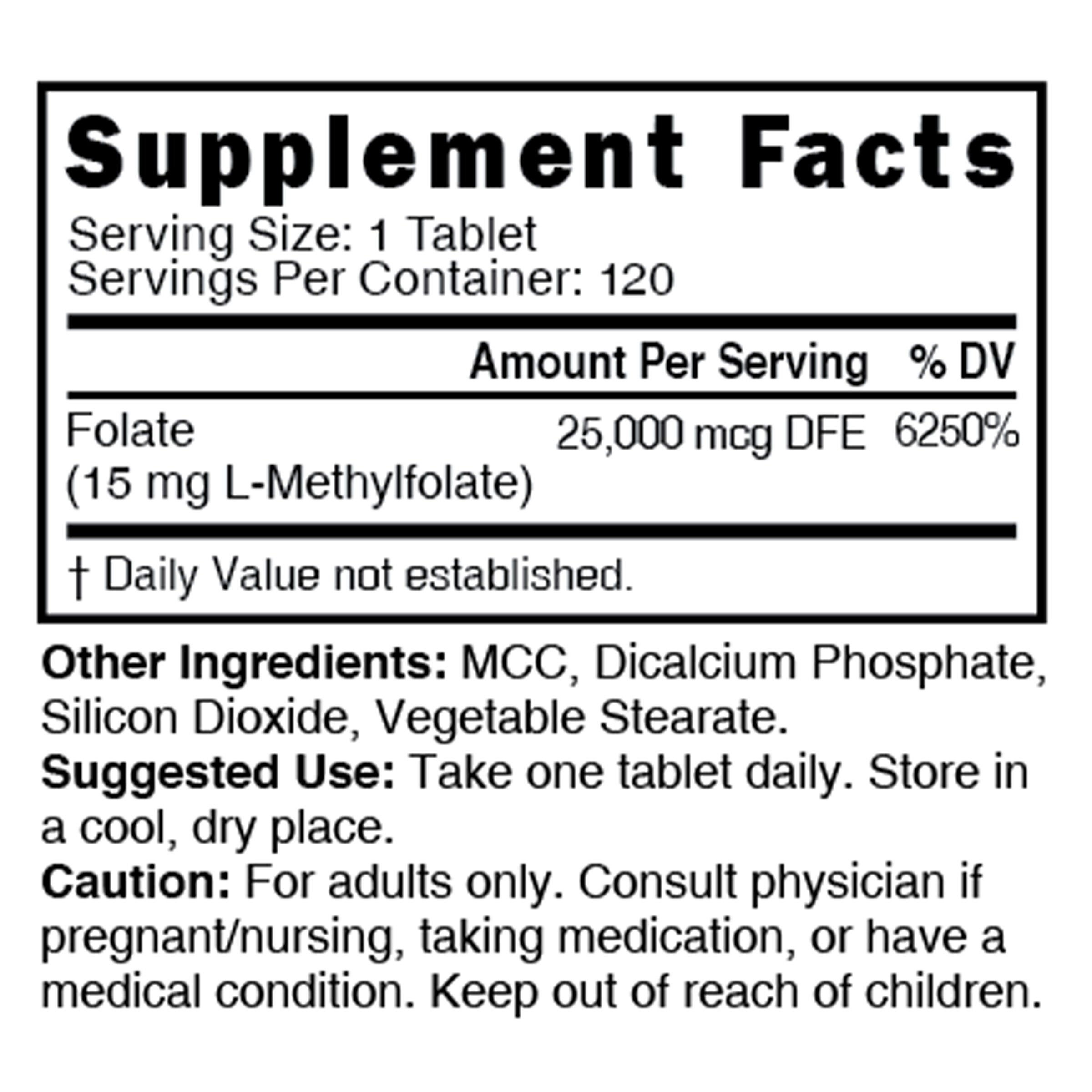 Methylfolate 15mg (120 Servings)  | GNC