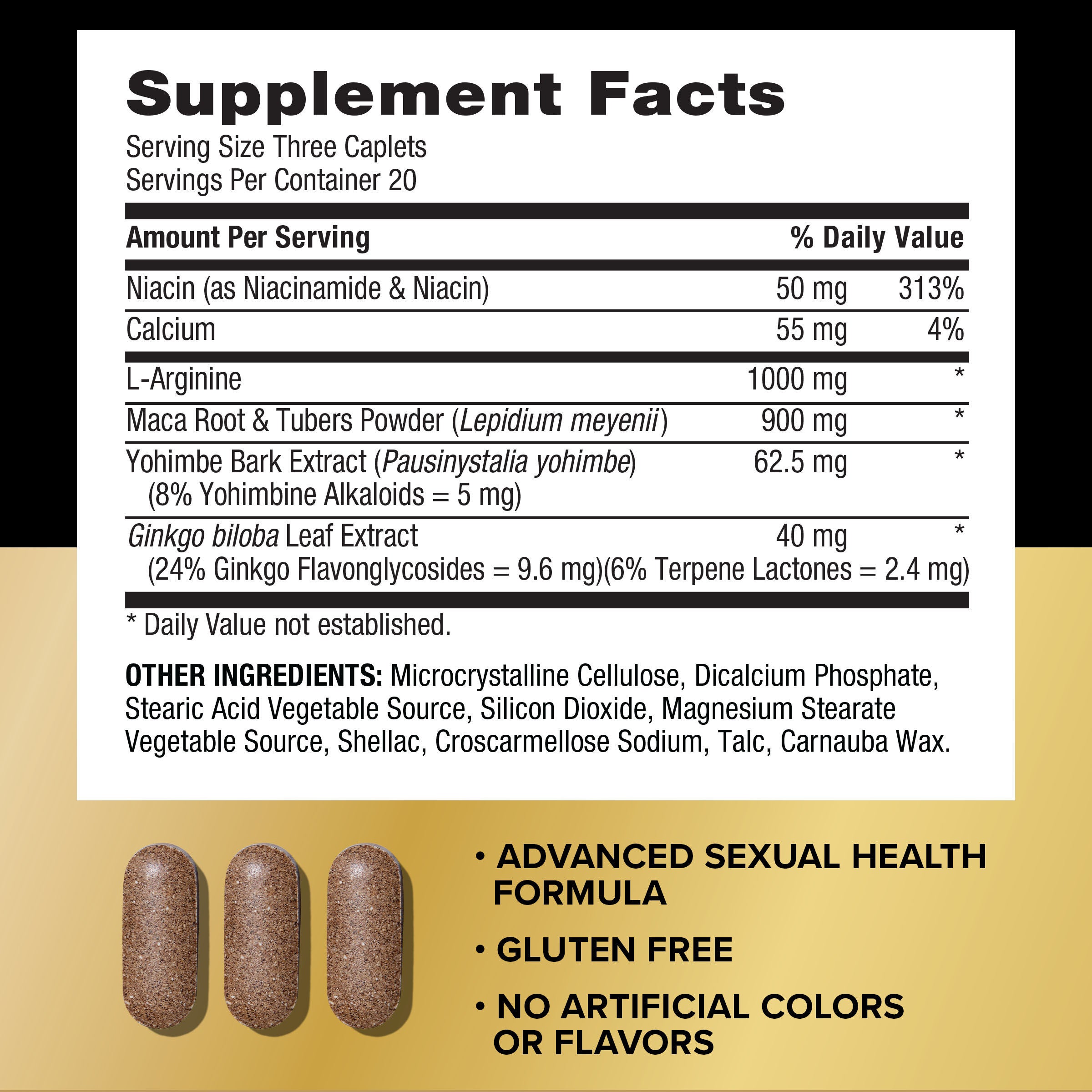 Maca Man&reg; Sexual Health Supplement - 60 Capsules (20 Servings)  | GNC