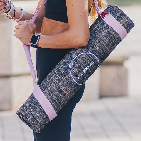 Fitccessory® Adjustable Yoga Mat Carry Strap - Pink