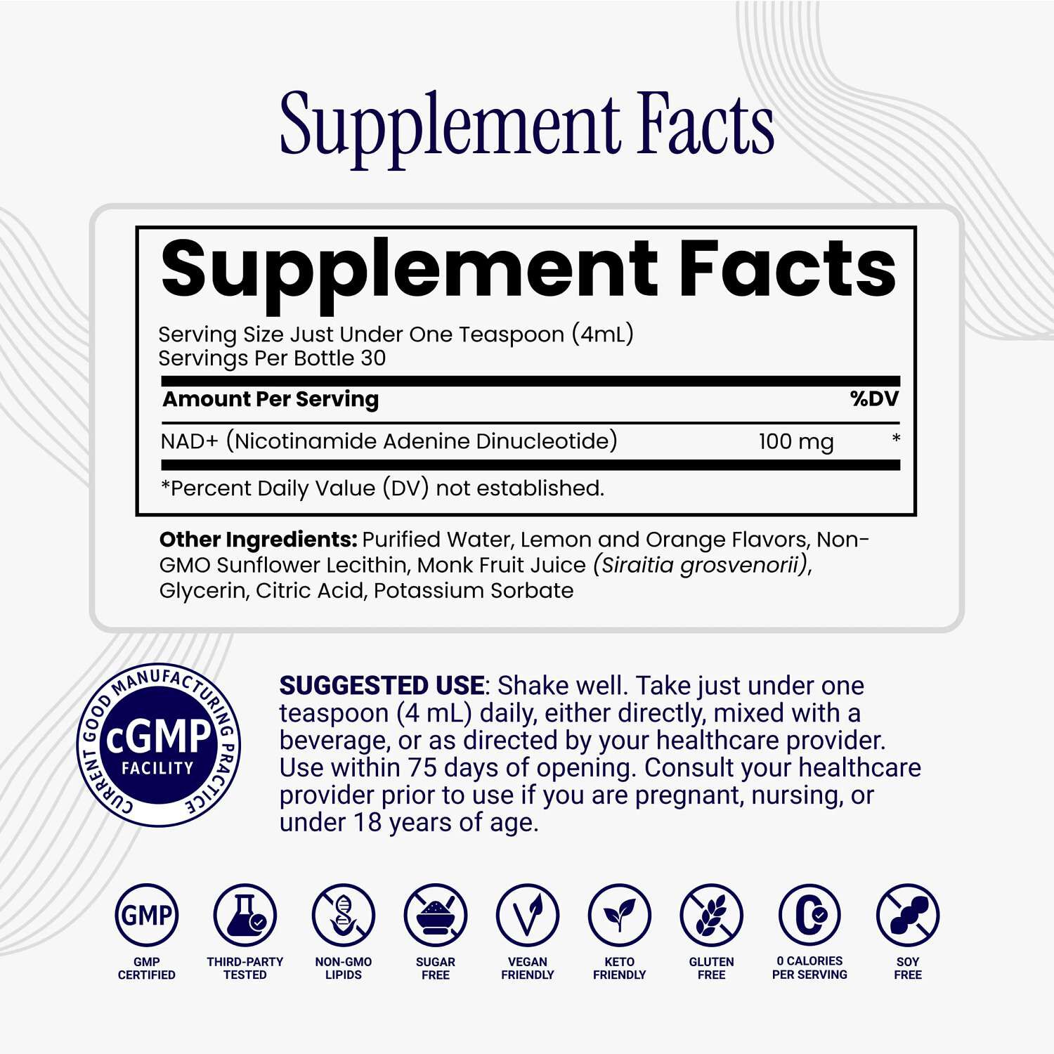 Liposomal NAD+ - 4 fl oz. (30 servings)  | GNC