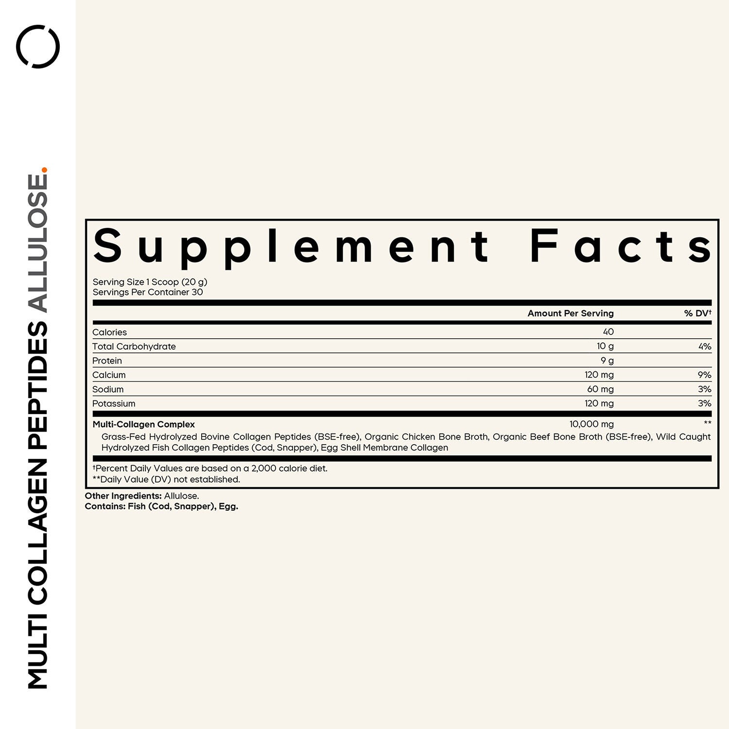 Collagen Peptides Allulose - Unflavored - 21.16 (30 Servings)  | GNC