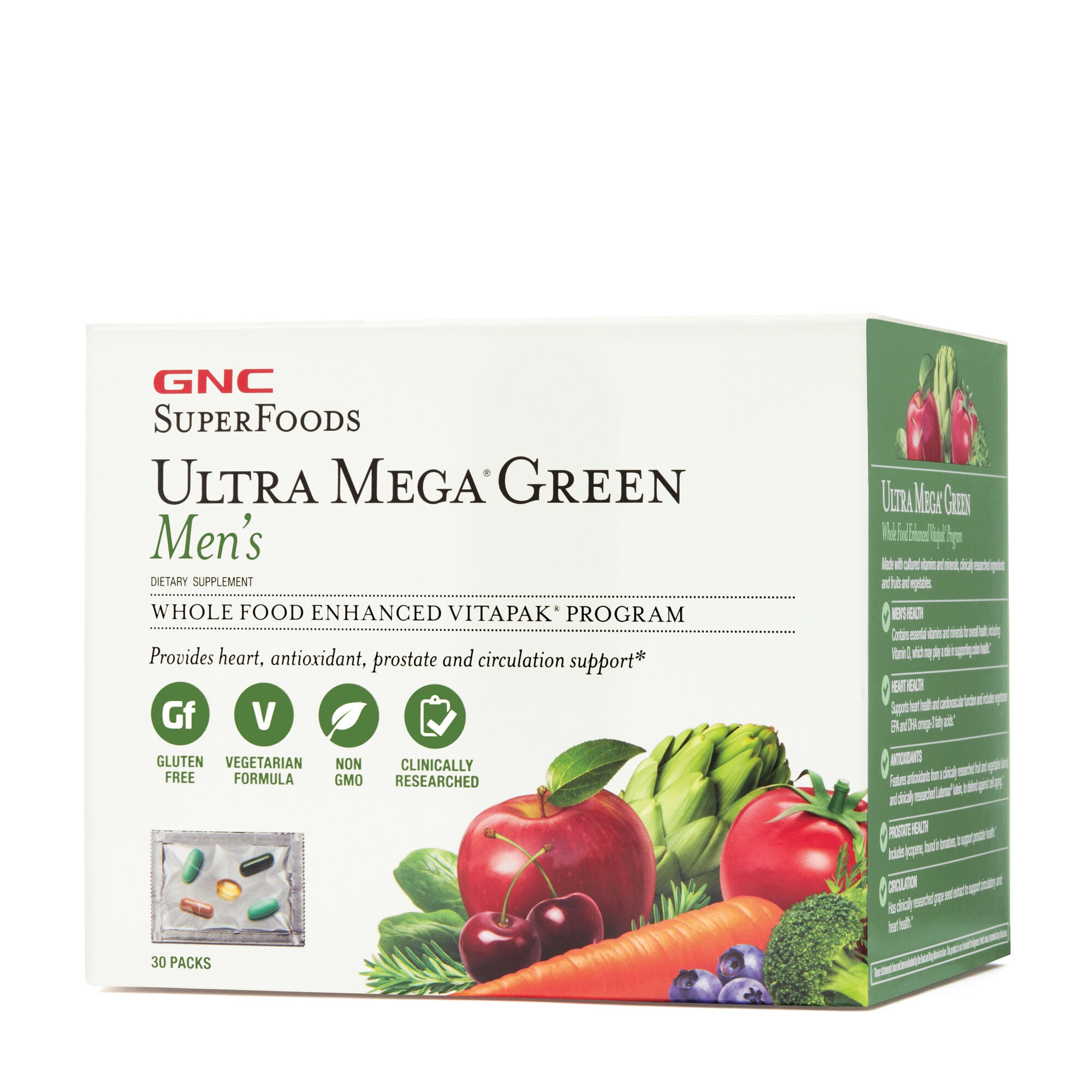 Gnc Superfoods Ultra Mega Green Men S Vitapak Program Gnc