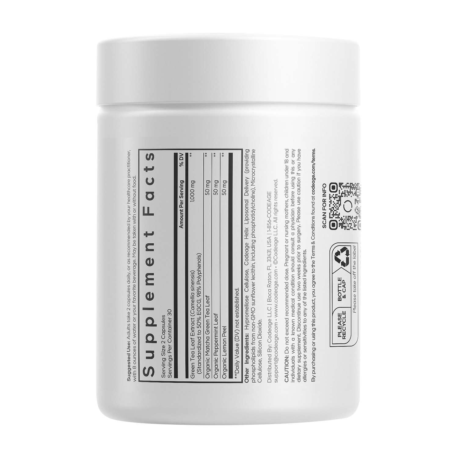Liposomal Green Tea+ Trim &amp; Glow - 60 Vegetable Capsules (30 Servings)  | GNC