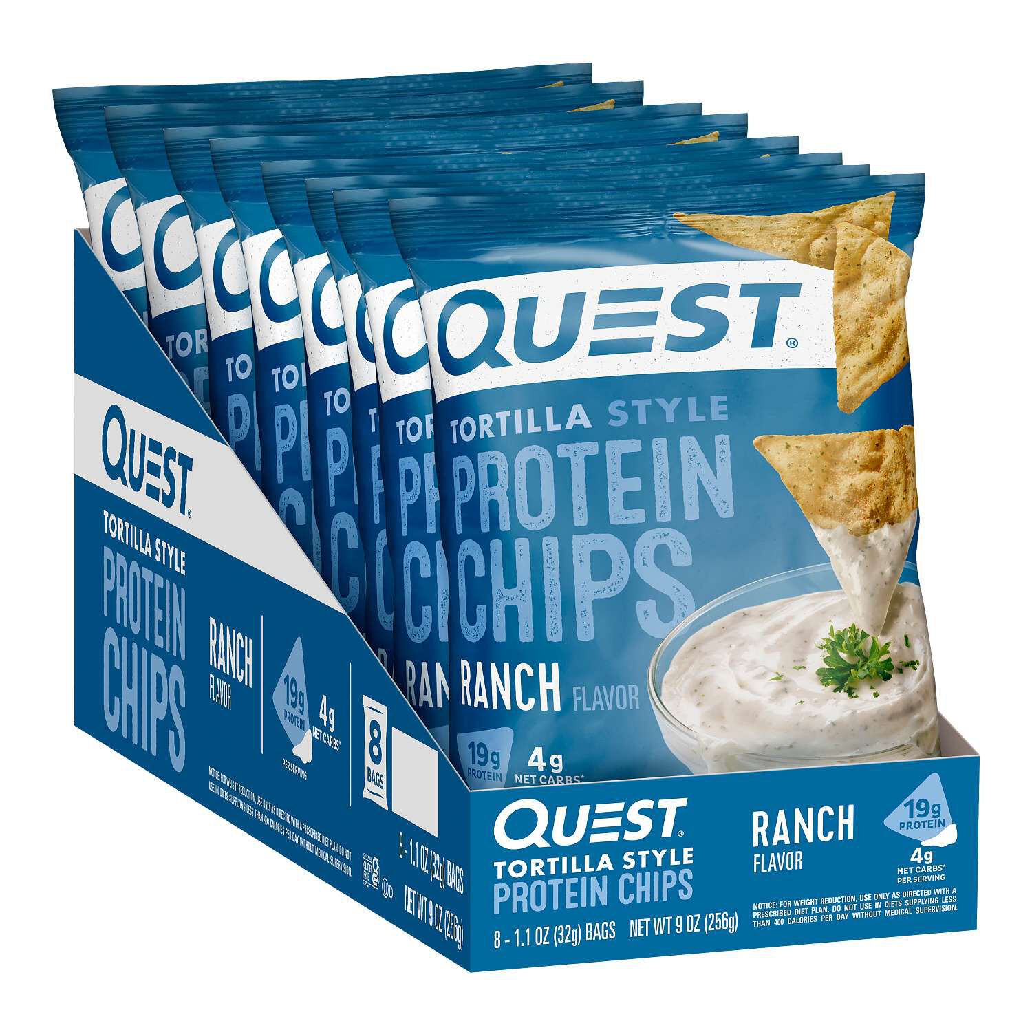 Tortilla Style Protein Chips - Ranch (8 Bags) Ranch | GNC