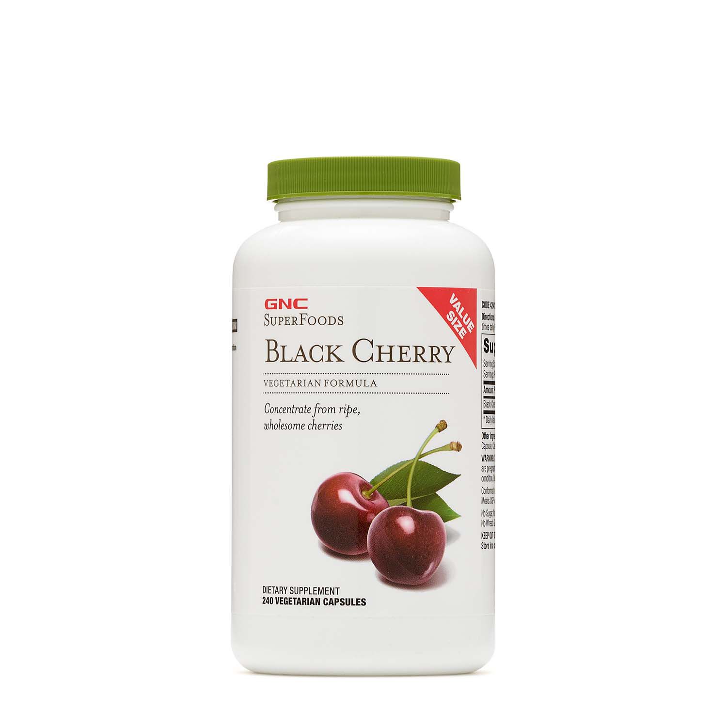 Gnc Superfoods Black Cherry Value Size Gnc