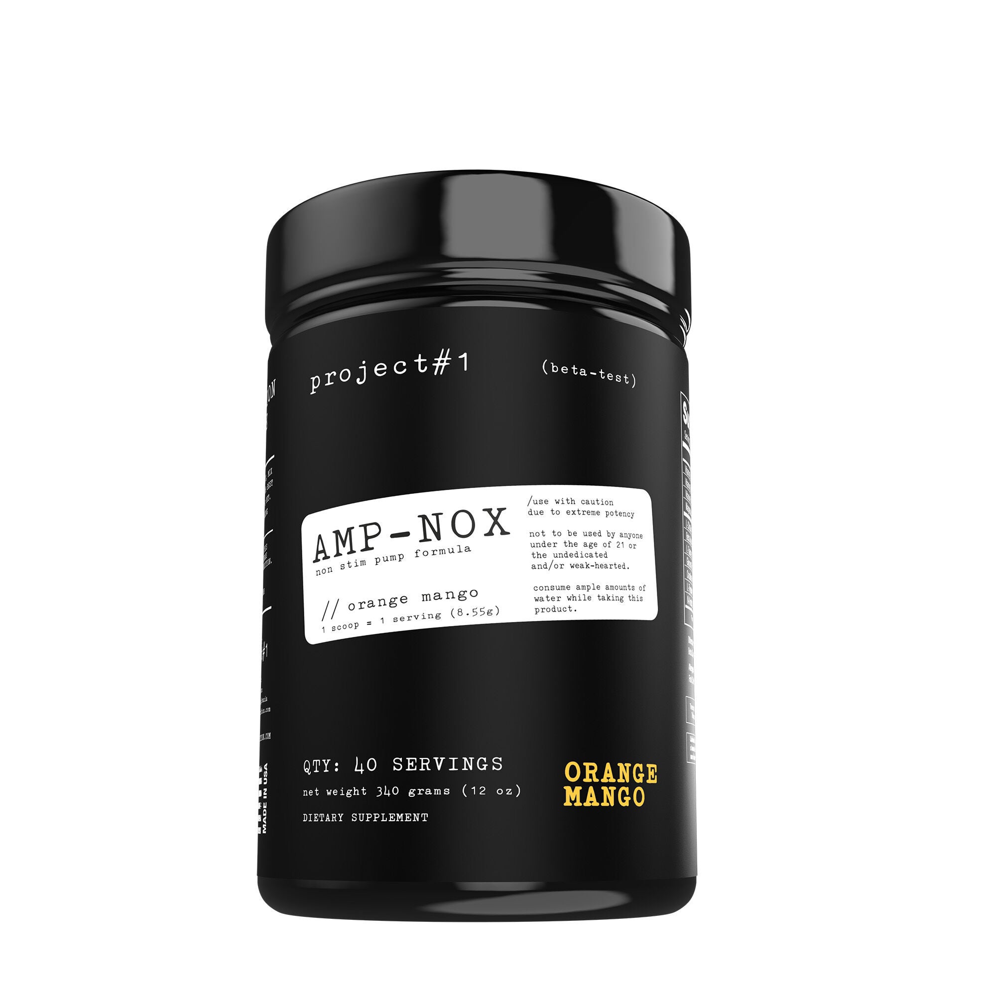 Amp-Nox Non-Stim Pump - Orange Mango (40 Servings)  | GNC
