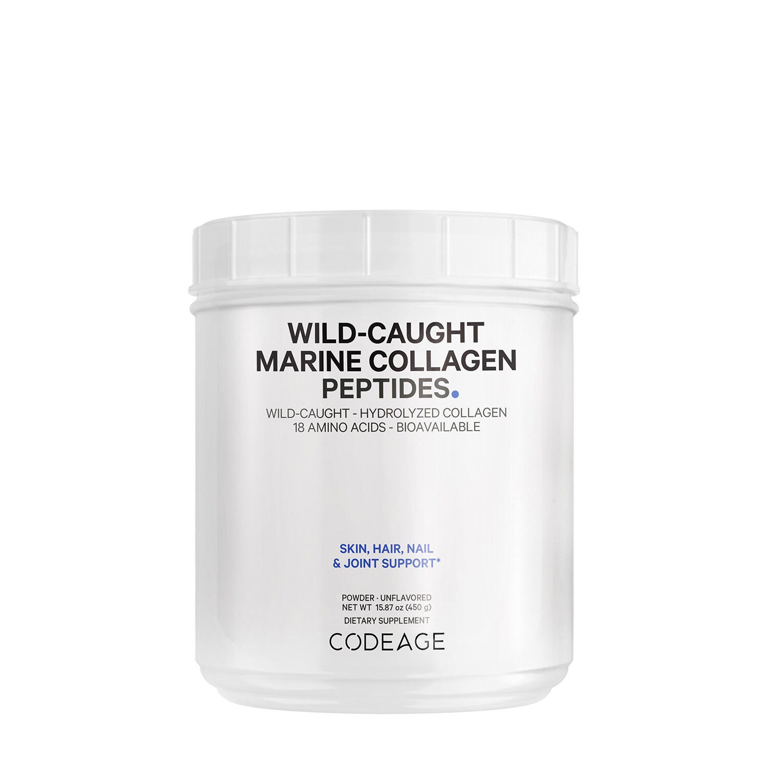 Codeage Wild-Caught Marine Hydrolyzed Collagen Peptides Powder Type I and Iii - 15.87 Oz. (50 Servings)