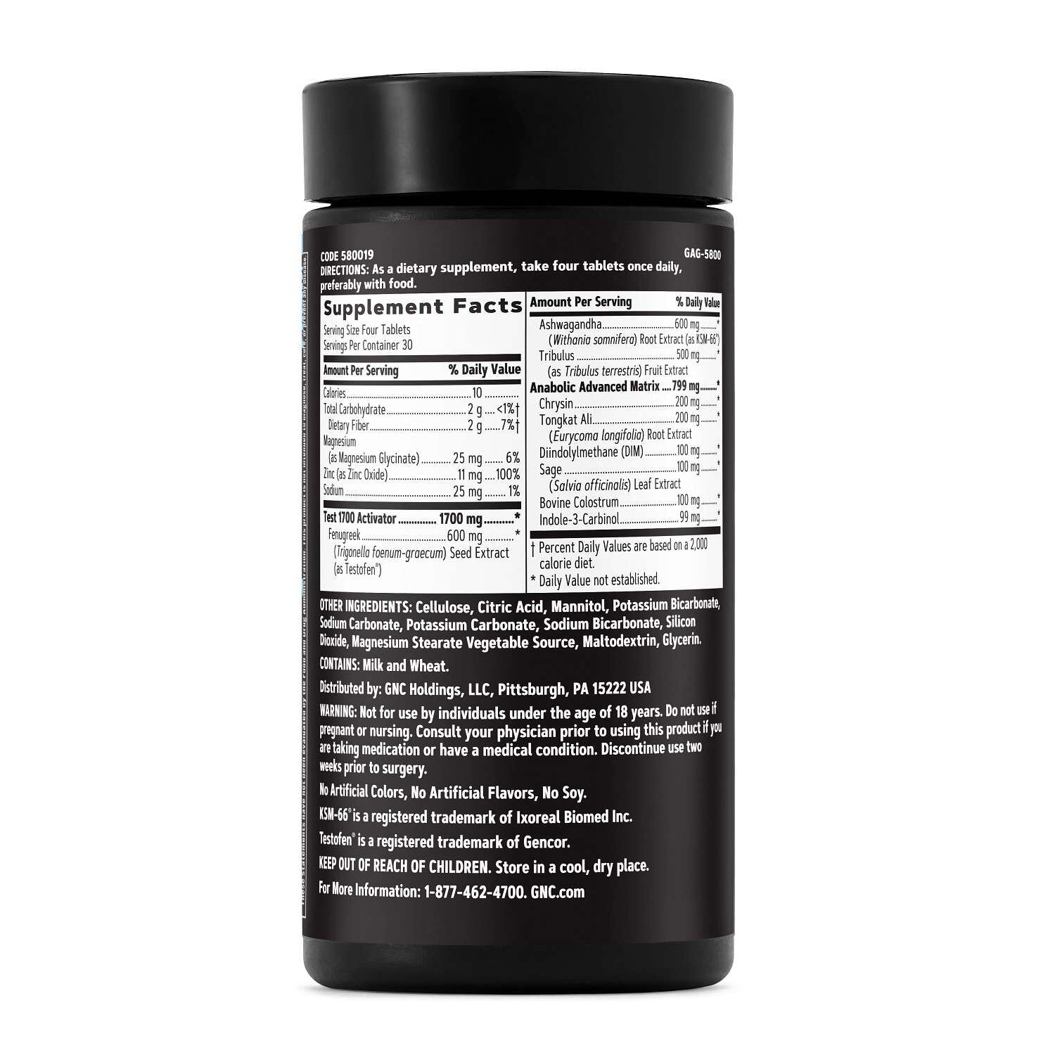 Test 1700 - 120 Tablets (30 Servings)  | GNC