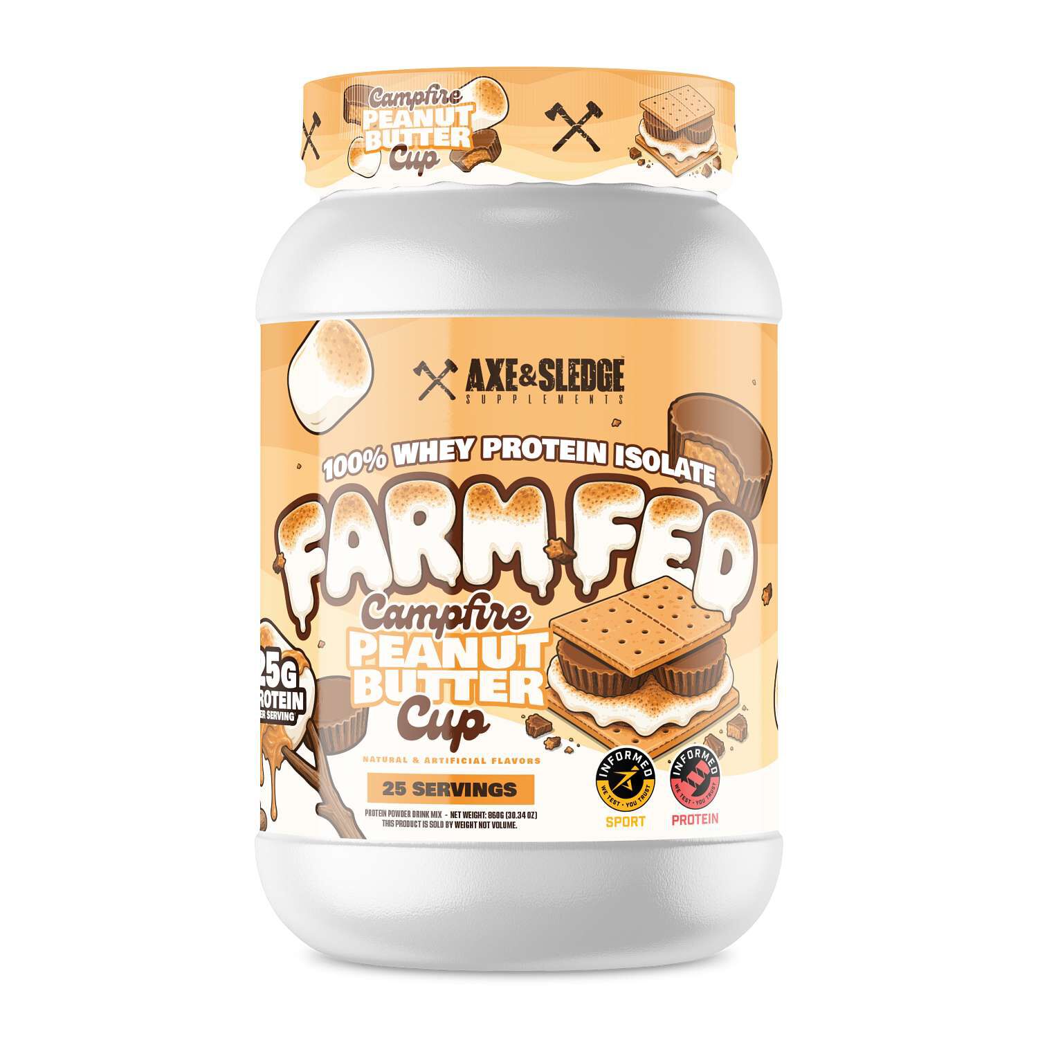 Farm Fed Protein - Campfire Peanut Butter Cup (25 Servings) Campfire Peanut Butter Cup | GNC