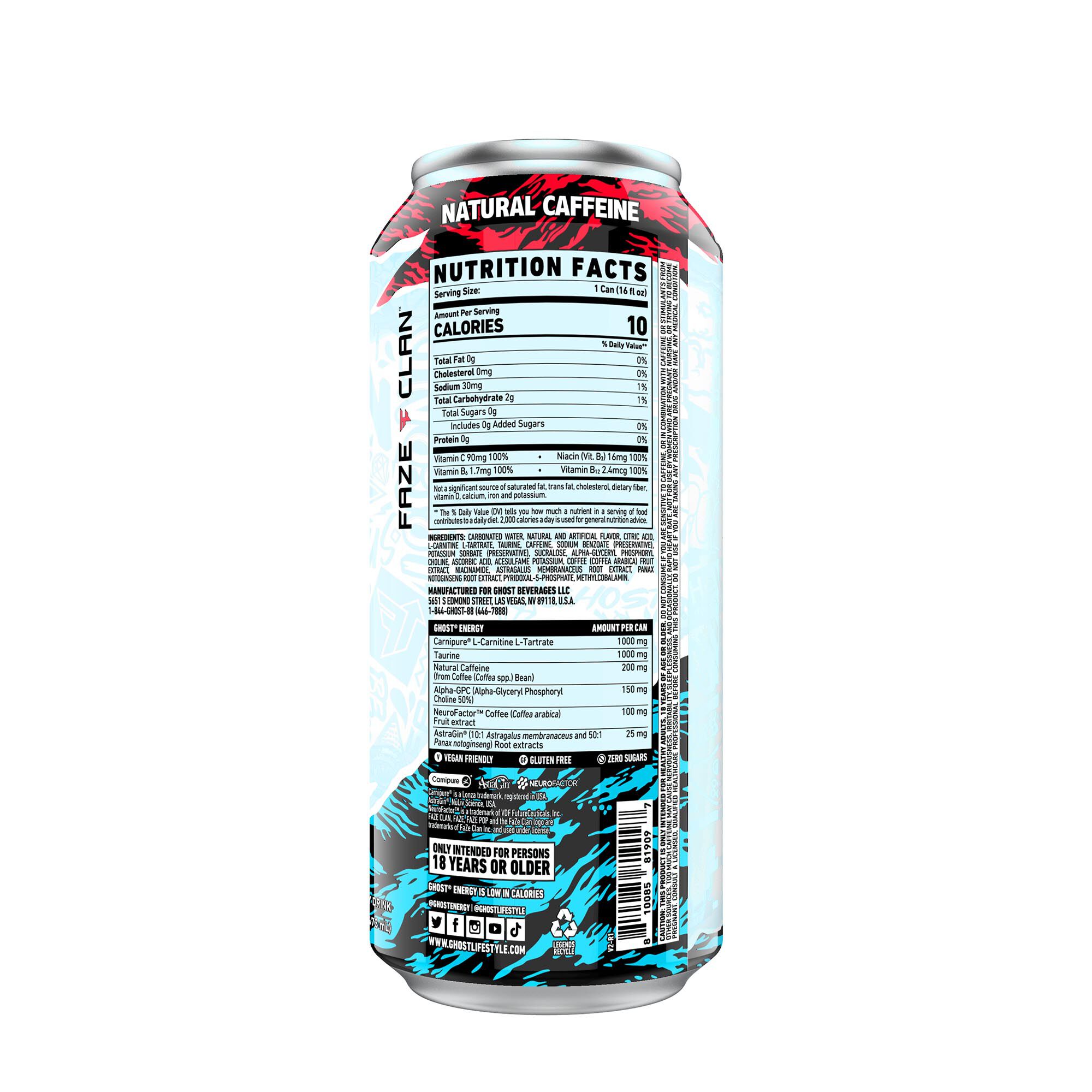 GHOST® Energy Drink - Faze Pop - 12 Cans | GNC