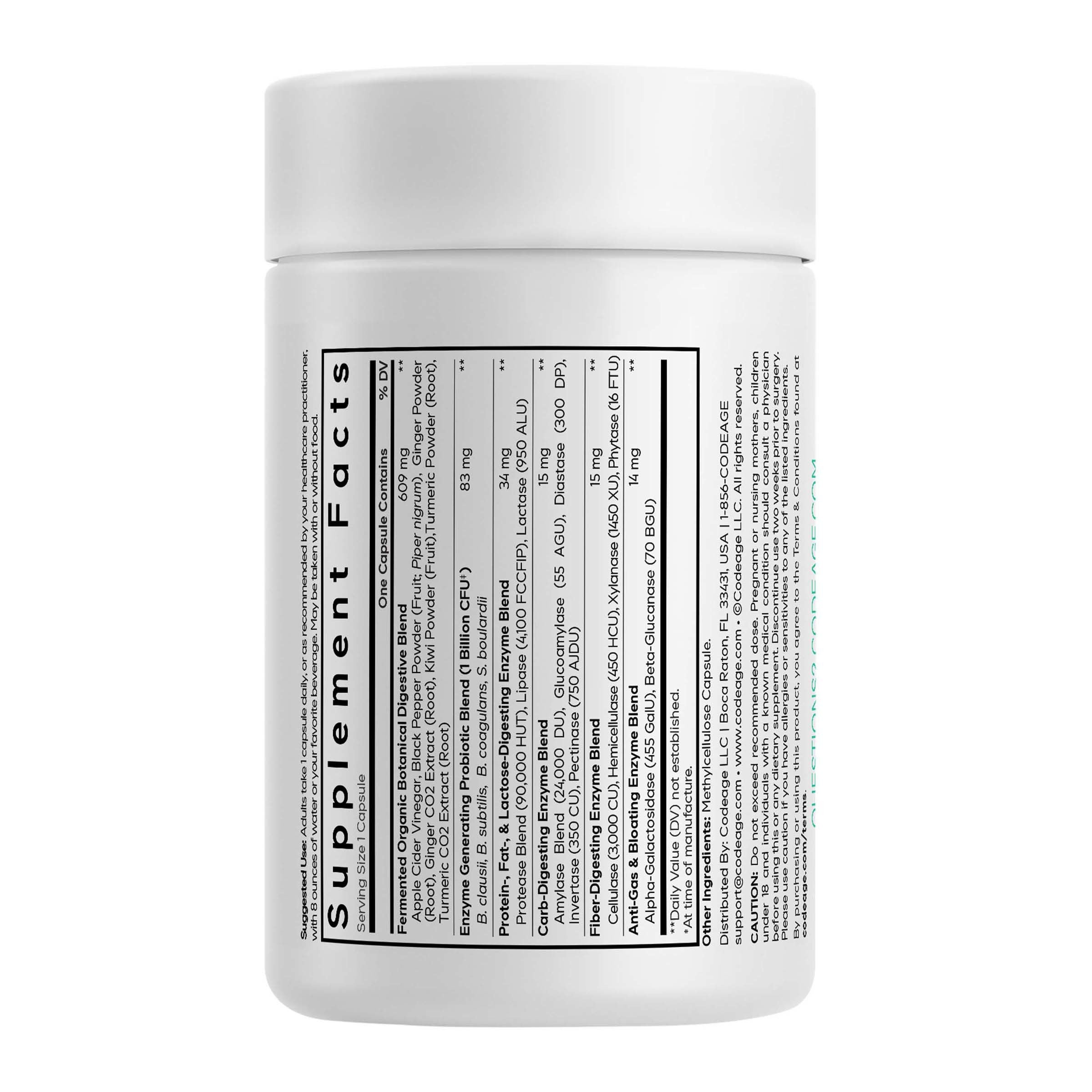 Fermented Digestive Enzymes+ Eternal - 30 Vegetable Capsules (30 Servings)  | GNC