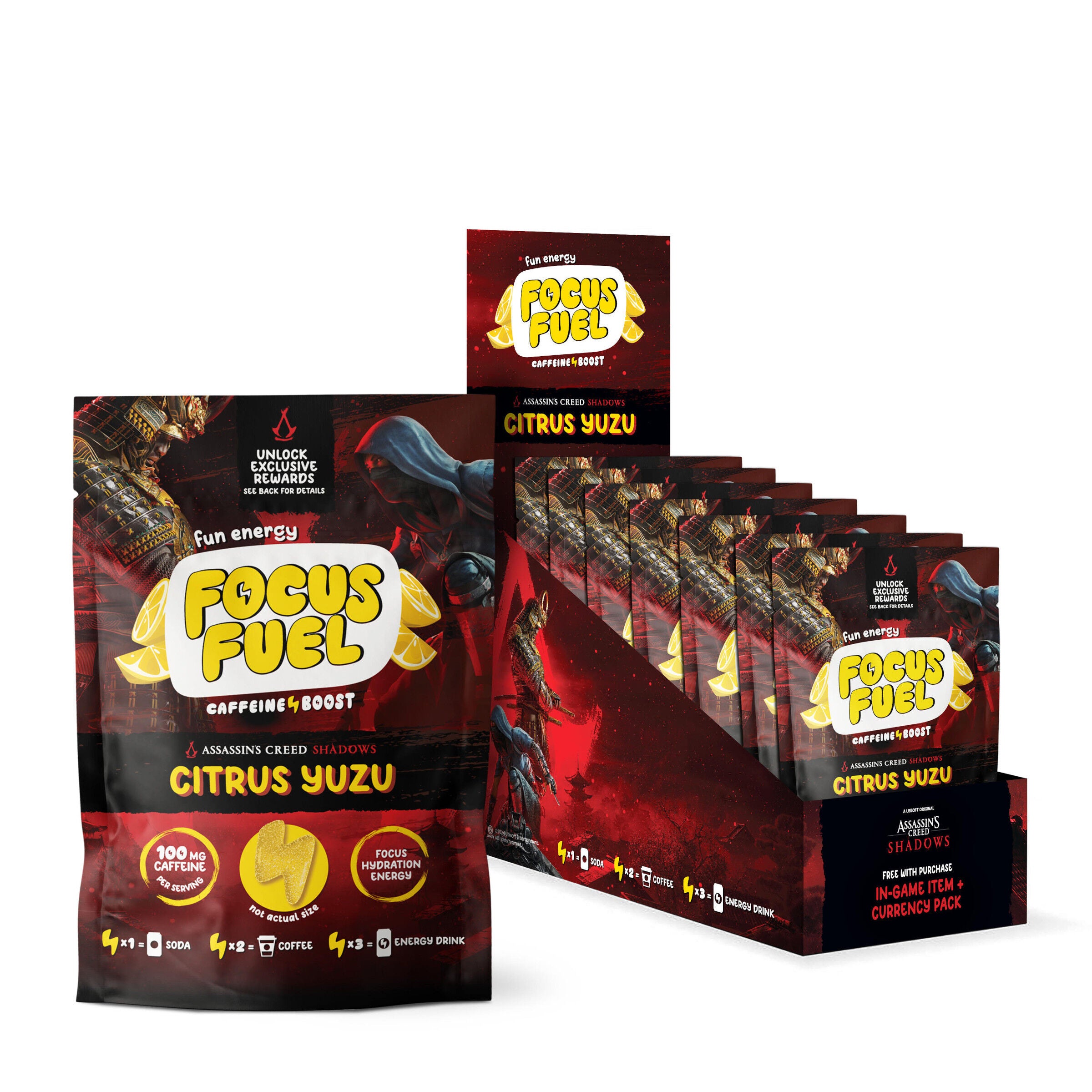 Focus Fuel - Caffeine Boost Gummies - Citrus Yuzu (12 Pack) | GNC
