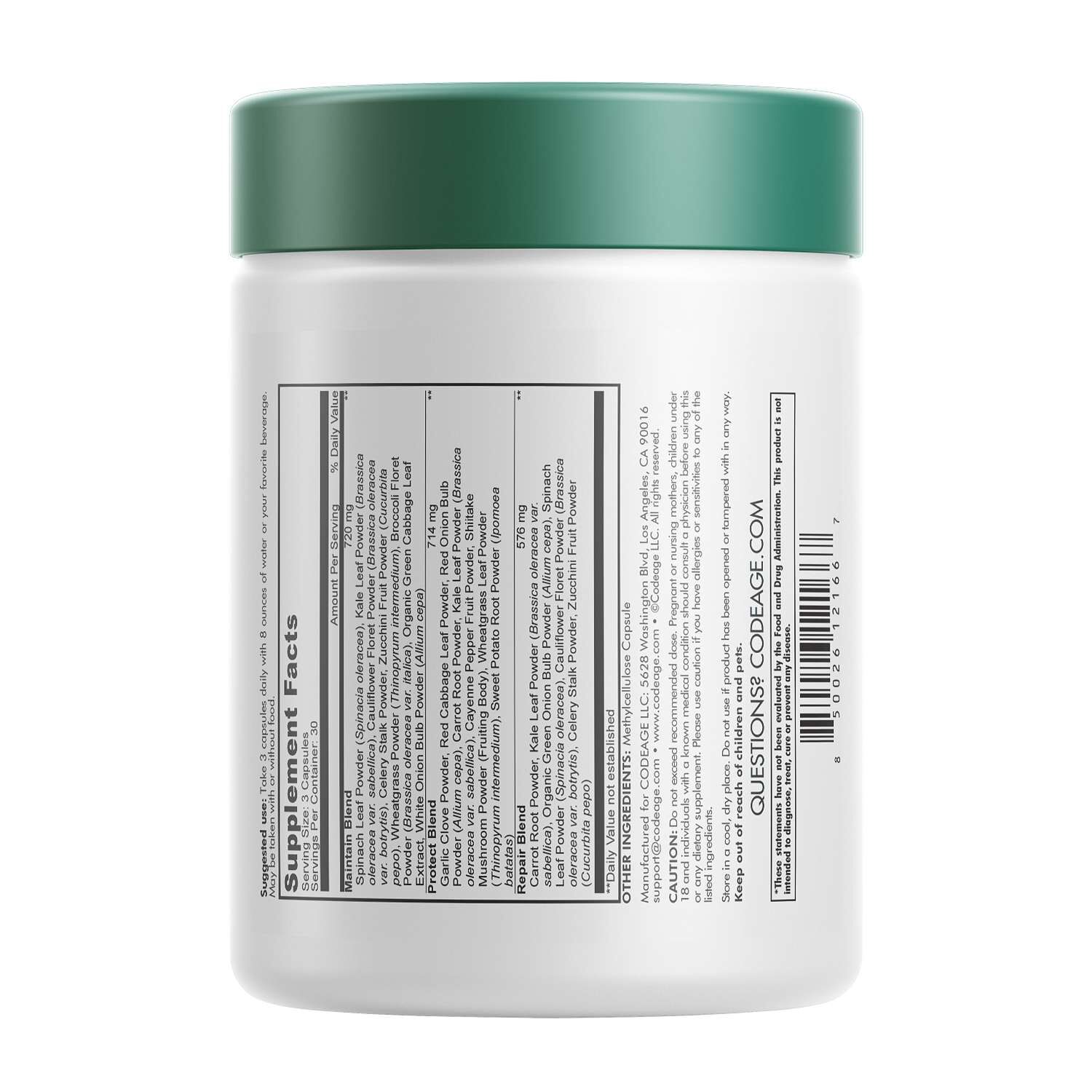 Easy Veggies Daily Veggie Blend - 90 Capsules (30 Servings)