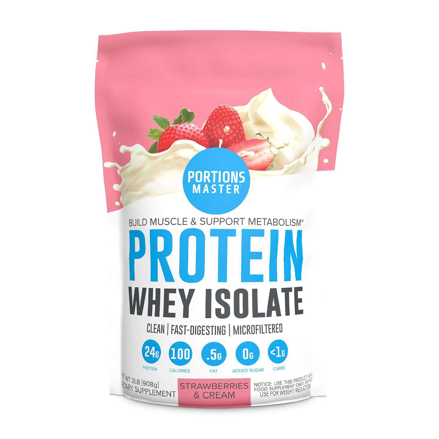 Protein Whey Isolate - Strawberries & Cream (32 Servings)