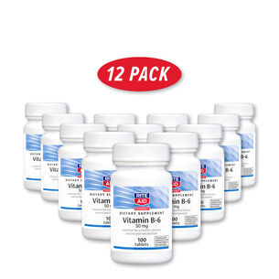 Vitamin B-6 50mg - 12 Pack &#40;100 Servings Each&#41;  | GNC