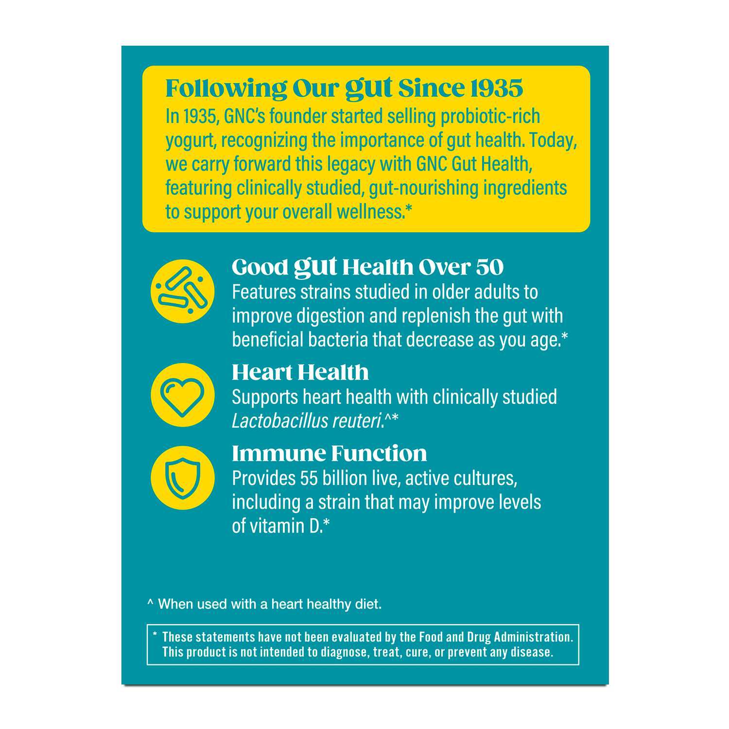 Gut Health Healthy Aging Probiotic - 55 Billion CFUs - 30 Capsules (30 Servings)