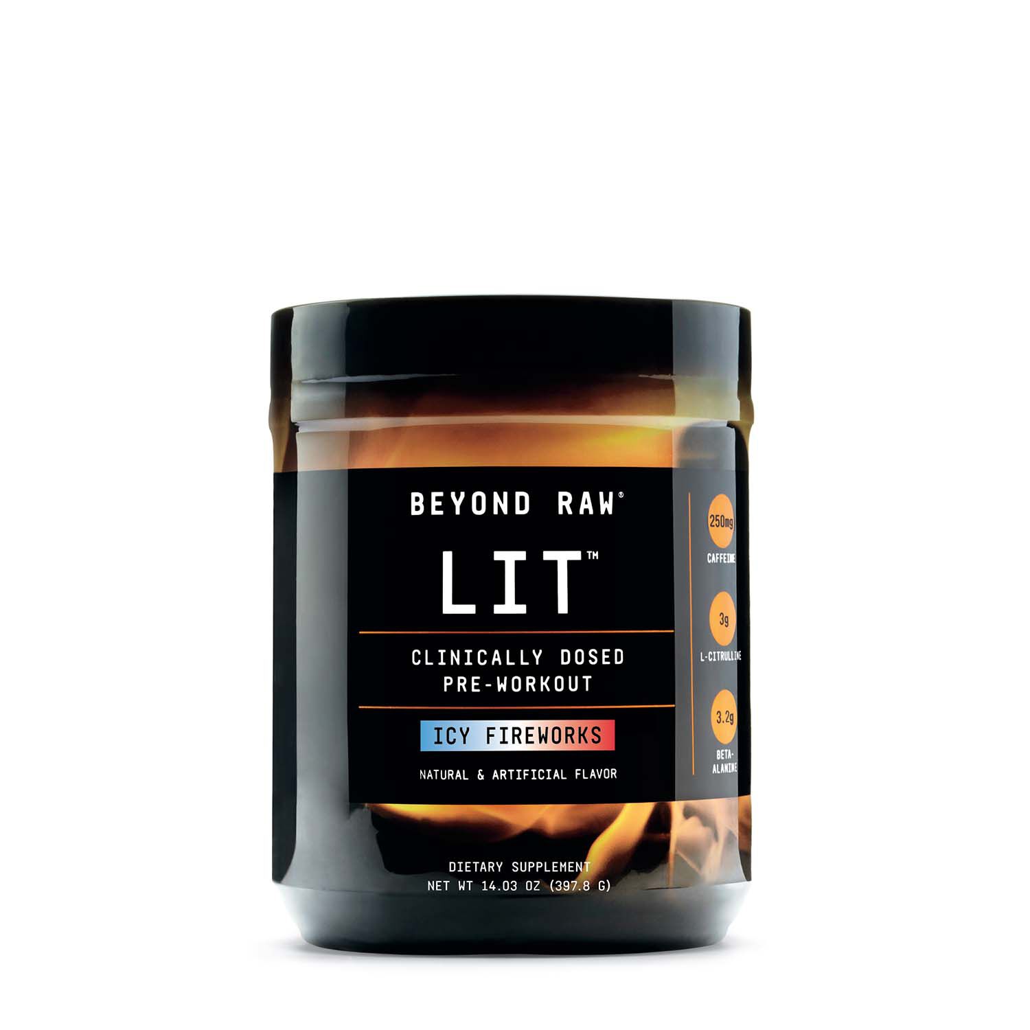 Beyond Raw Lit Pre Workout Icy Fireworks Gnc
