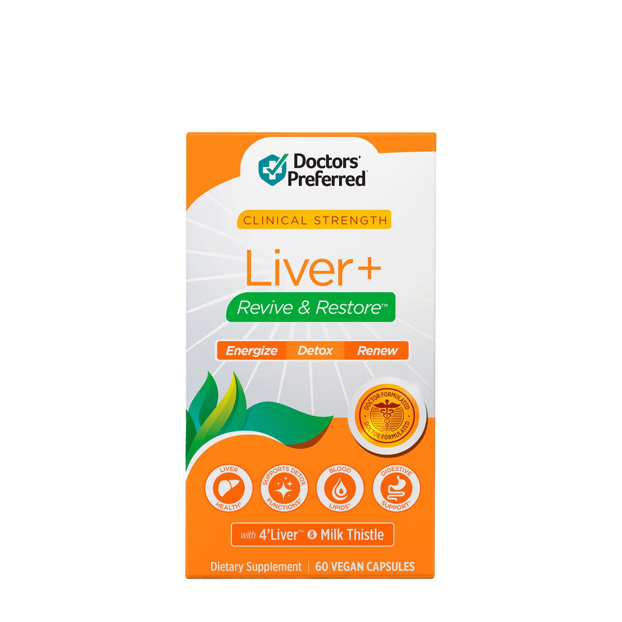 Liver Plus Revive and Restore - 60 Vegan Capsules (30 Servings)  | GNC