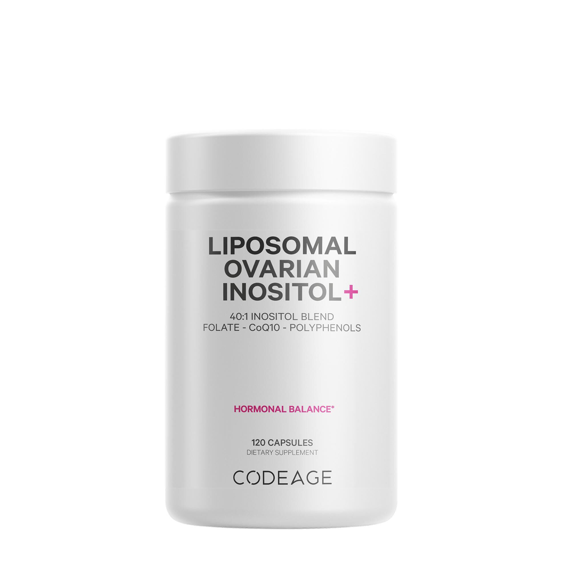 Liposomal Ovarian Inositol+ - 120 Capsules (30 Servings)  | GNC